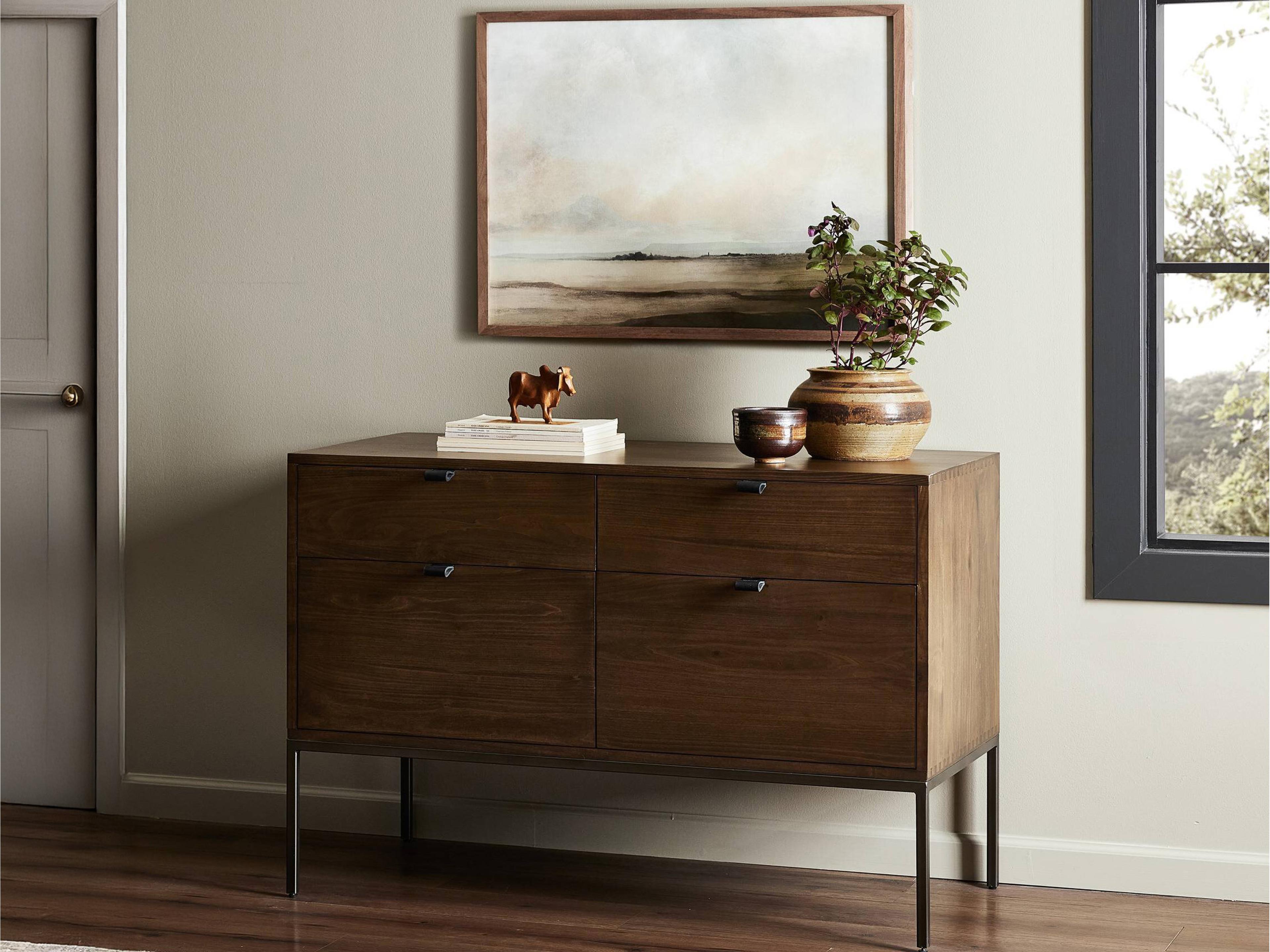 Four Hands Fulton Trey Auburn Poplar  Modular Filing Cabinet