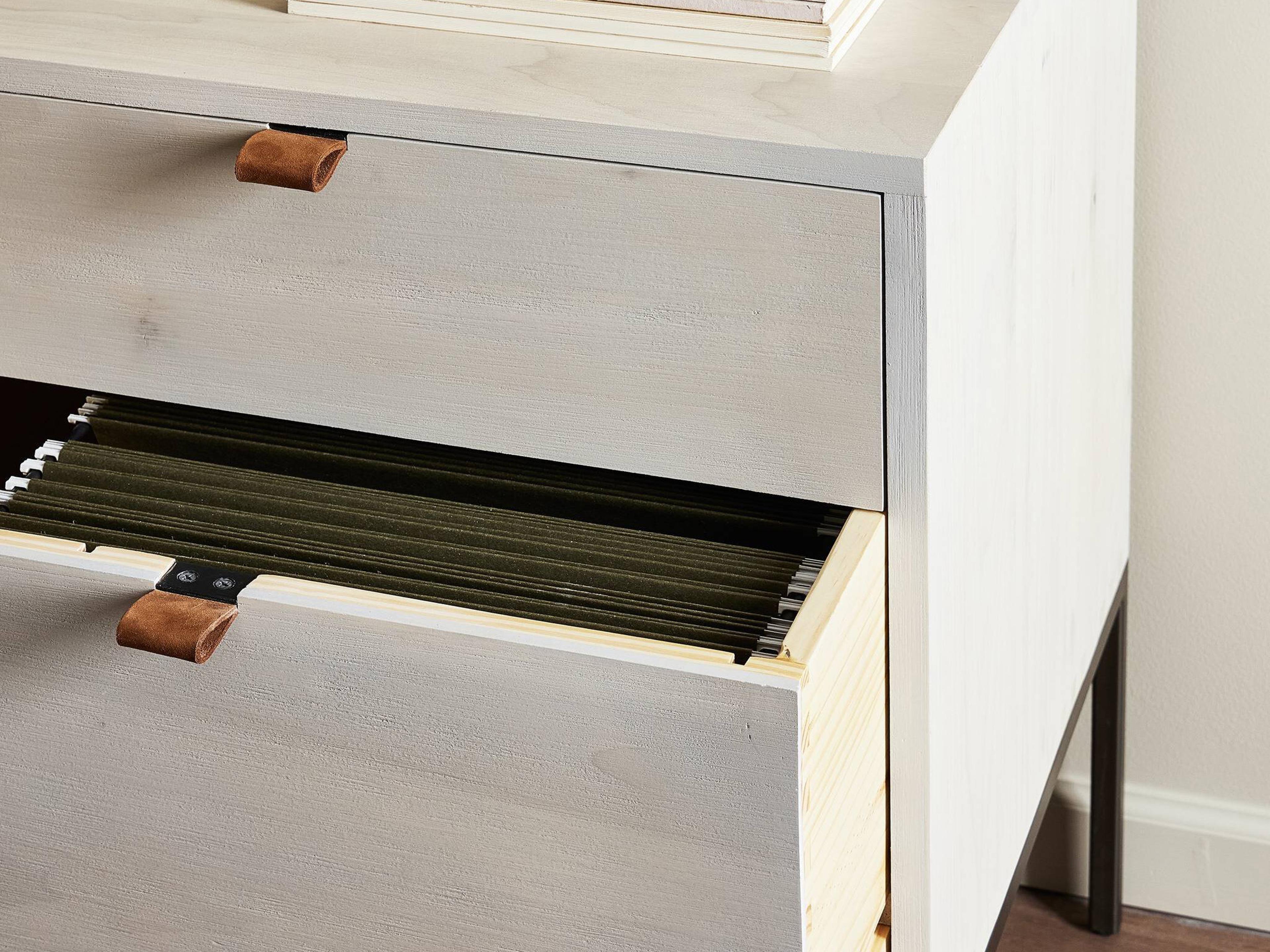 Four Hands Fulton Trey Dove Poplar  Modular Filing Cabinet