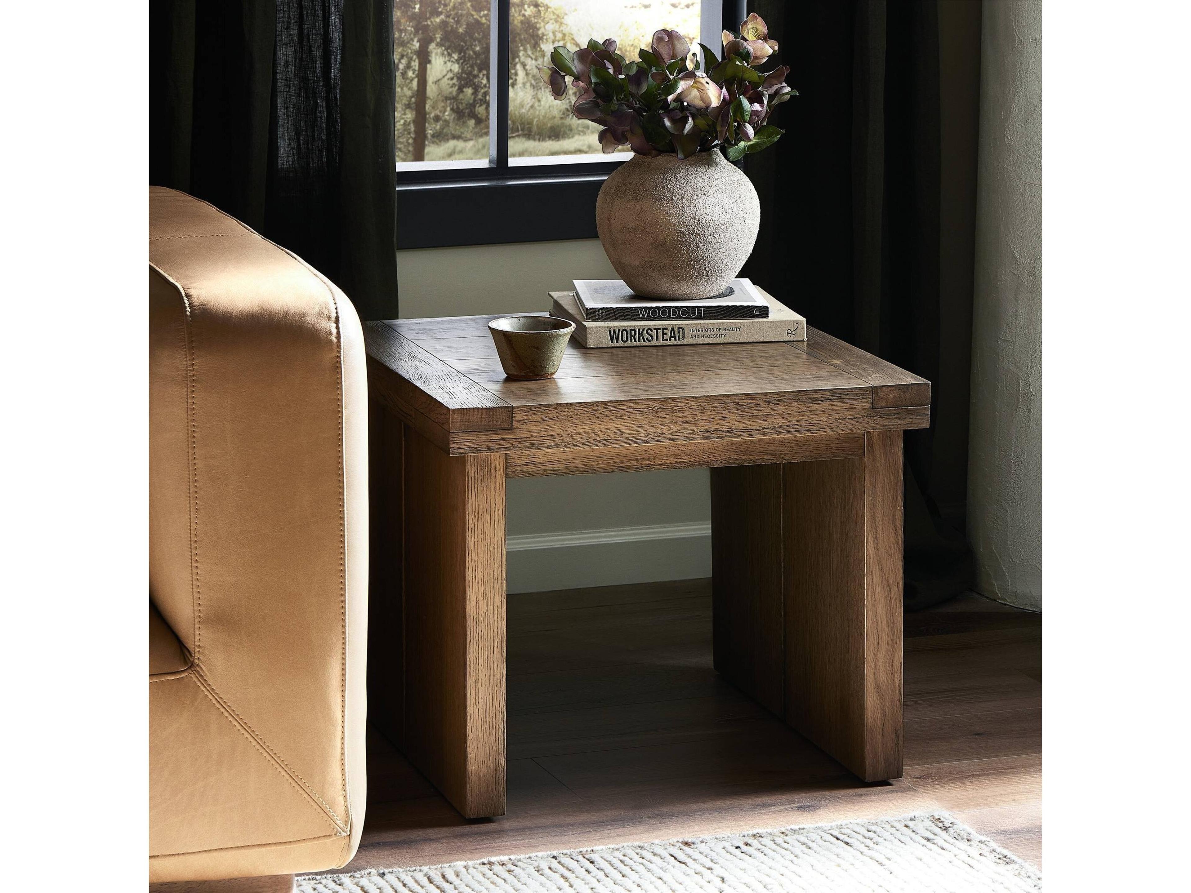 Four Hands Bennett Warby Worn Oak Veneer End Table