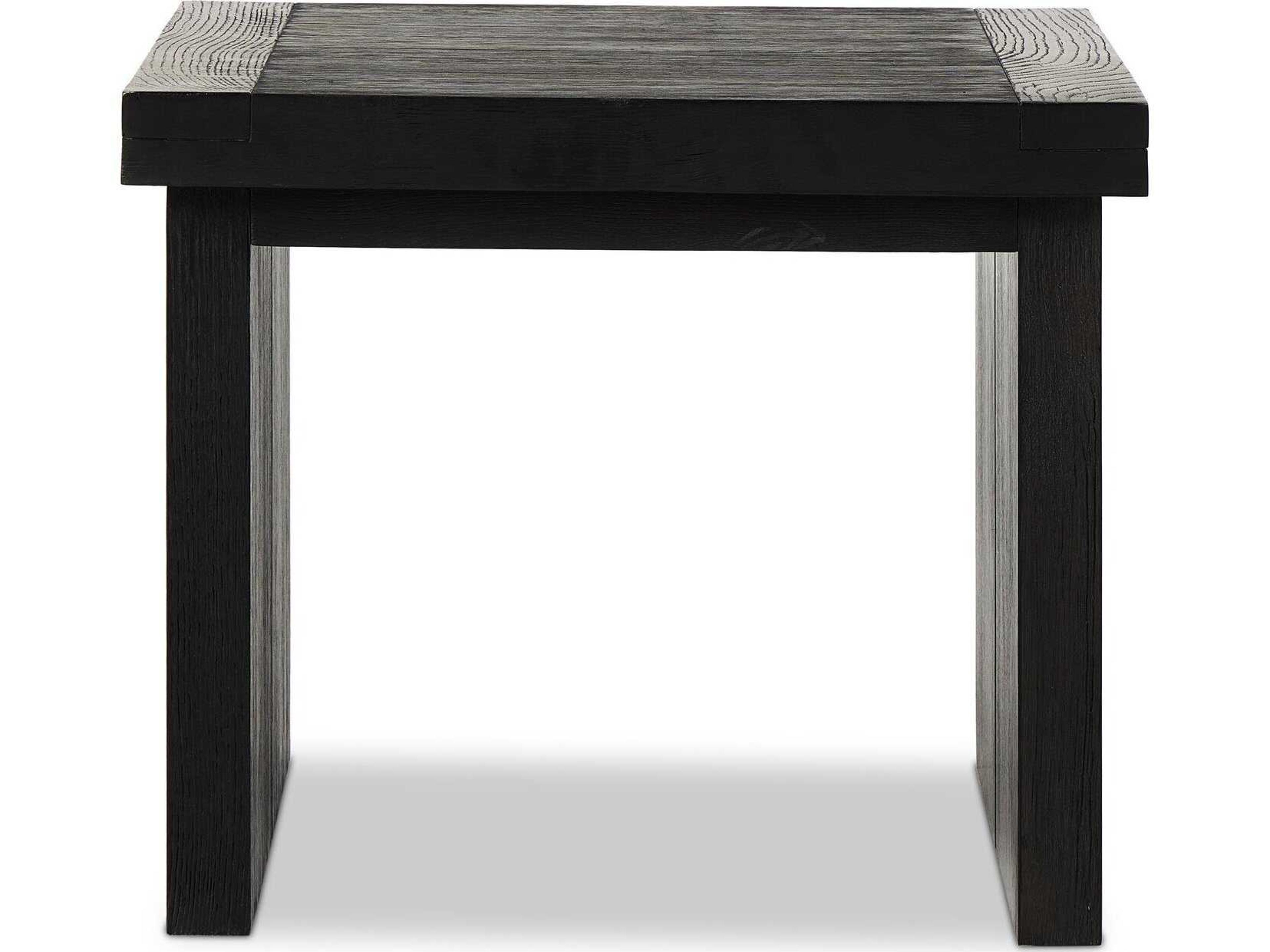 Four Hands Bennett Warby Worn Black Veneer End Table