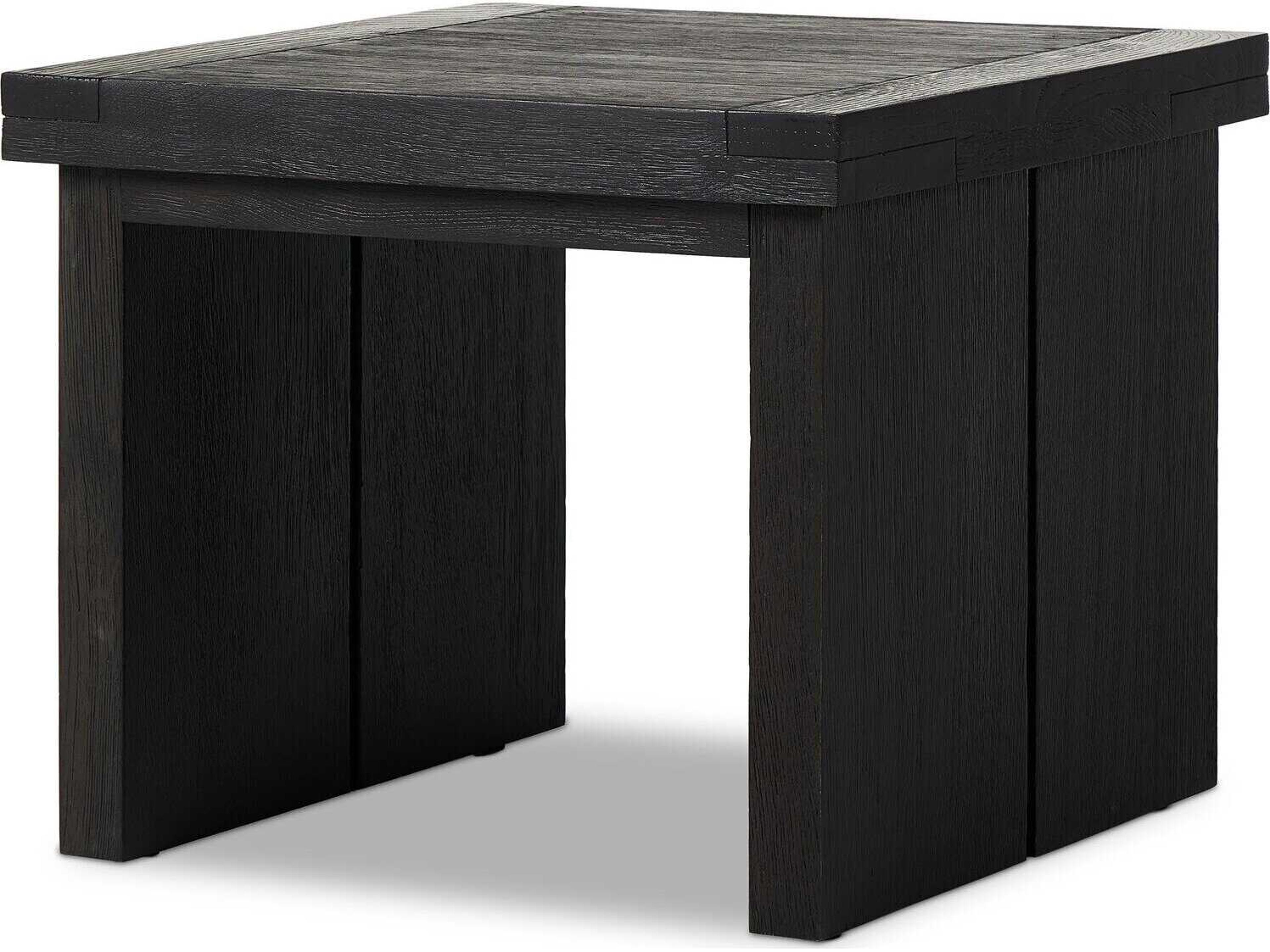 Four Hands Bennett Warby Worn Black Veneer End Table