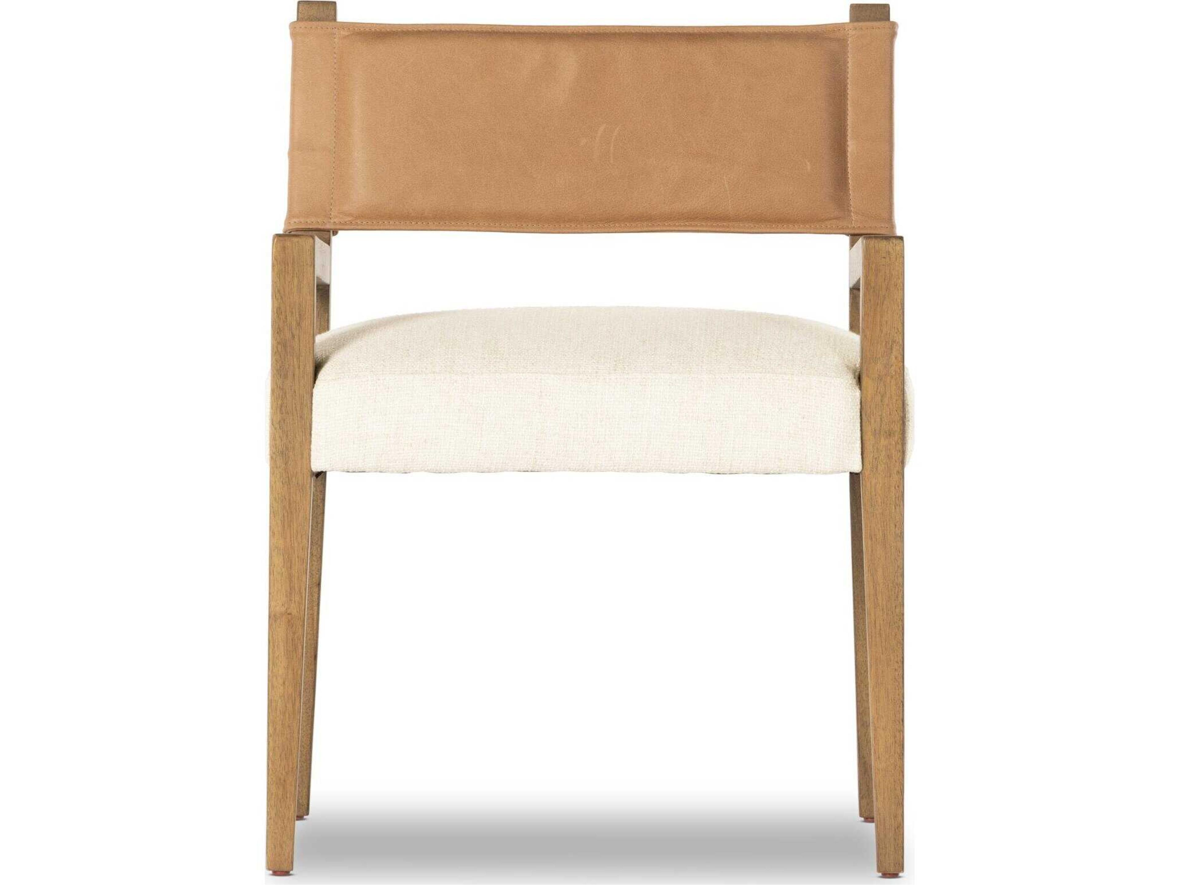 Four Hands Berman Ferris Thames Cream Upholstered Dining Armchair