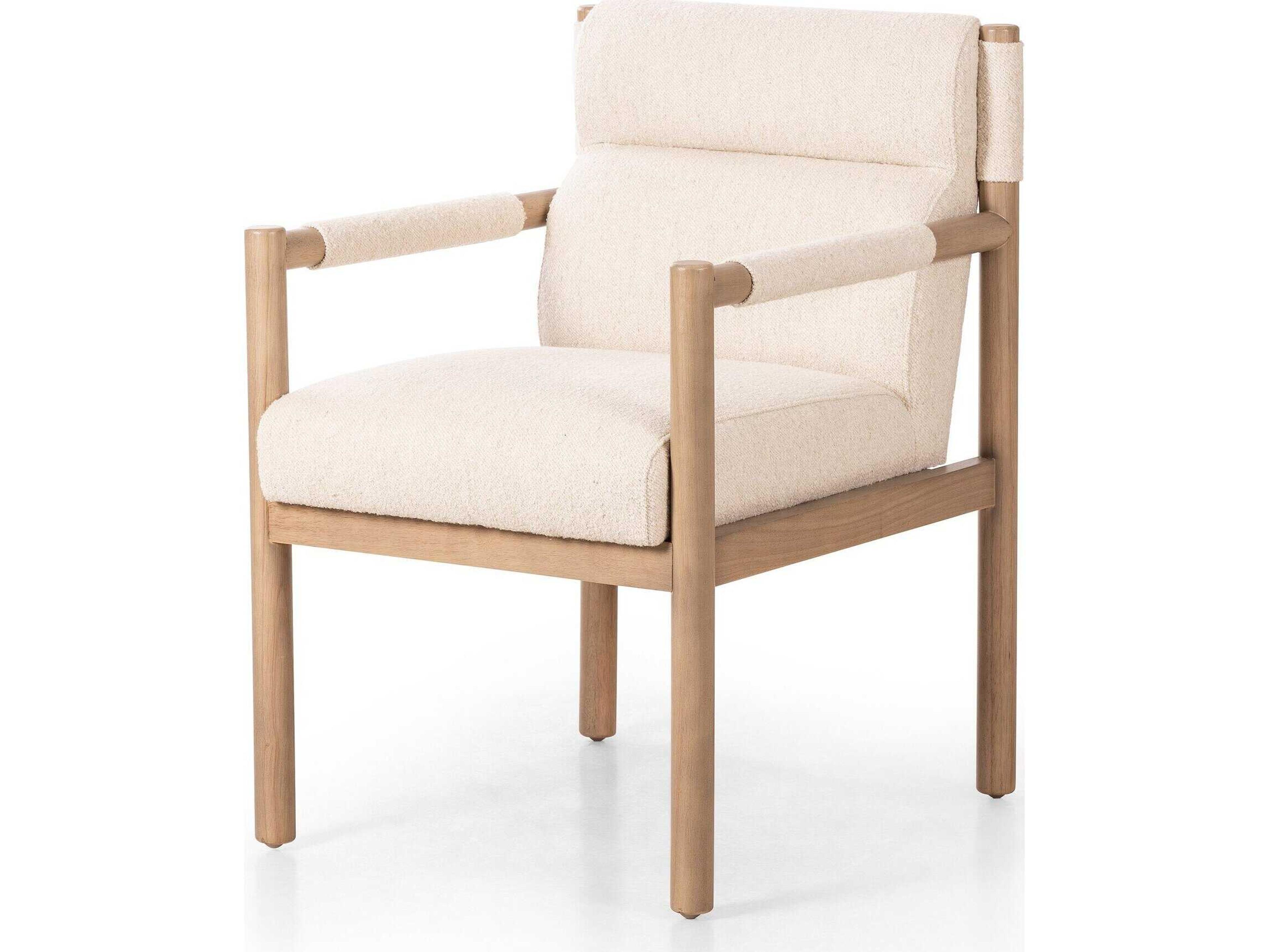 Caswell Kiano Charter Oatmeal Upholstered Dining Armchair