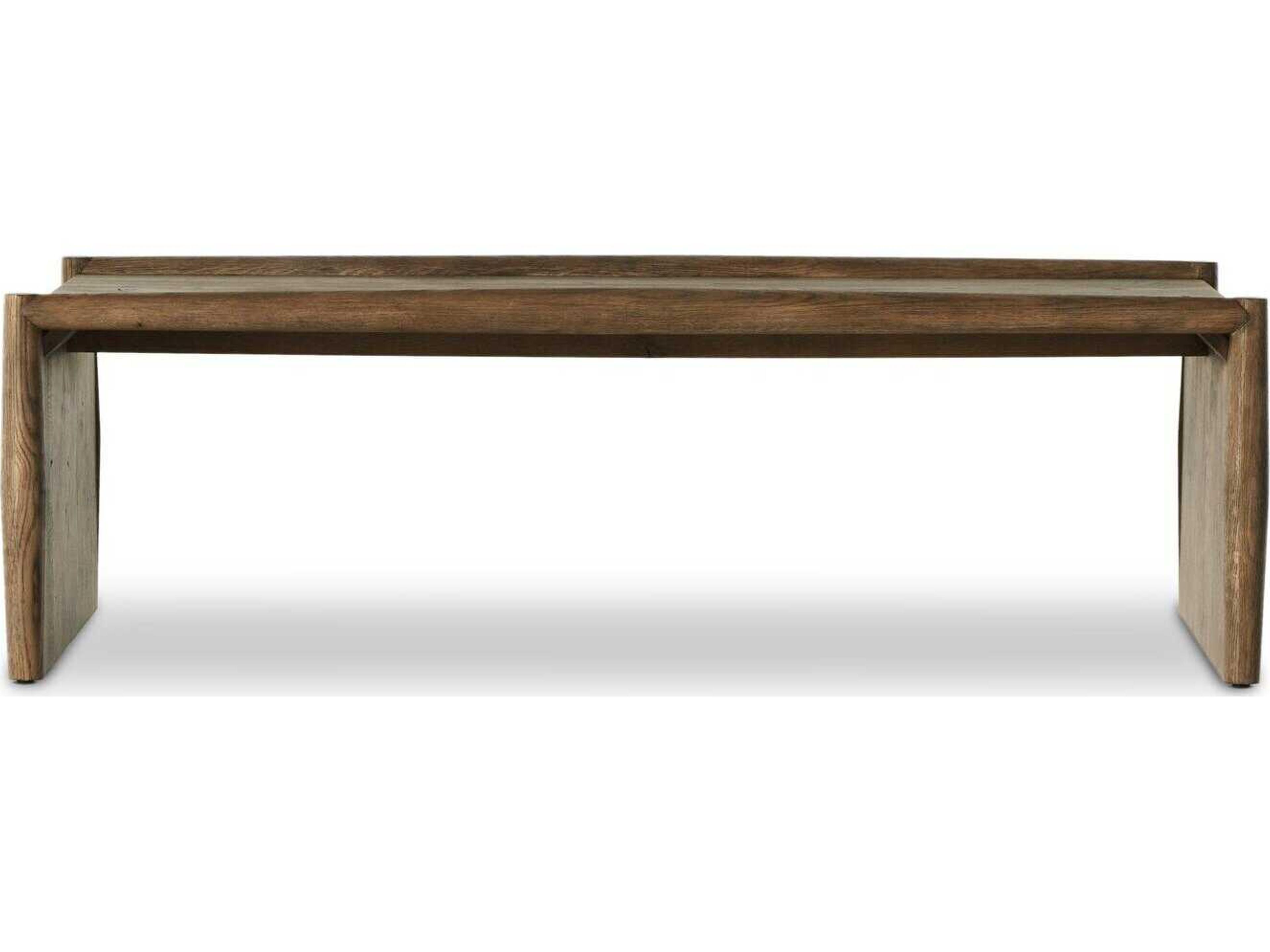 Four Hands Bolton Glenview Rectangular Wood Weathered Oak Coffee Table