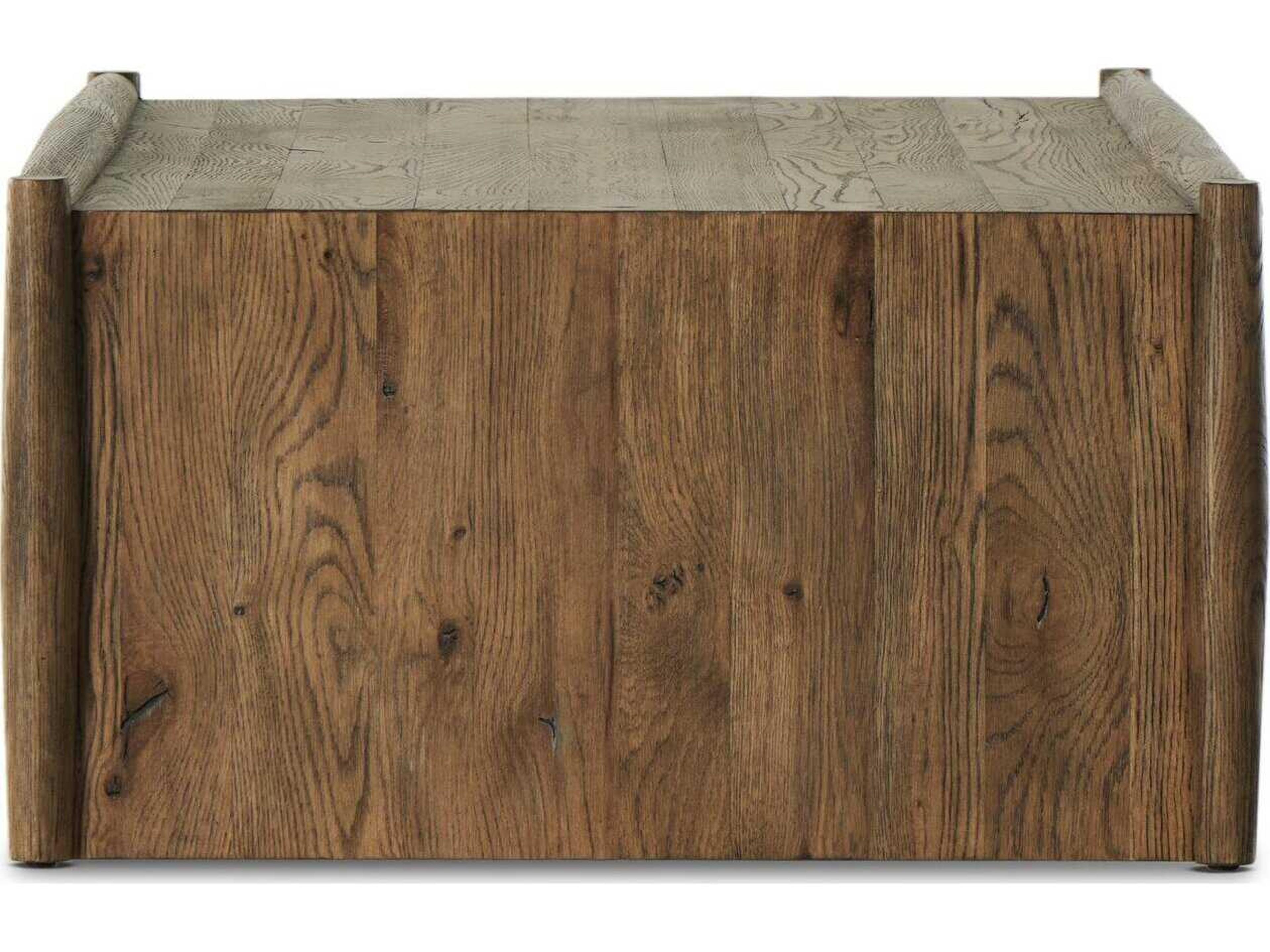 Four Hands Bolton Glenview Rectangular Wood Weathered Oak Coffee Table