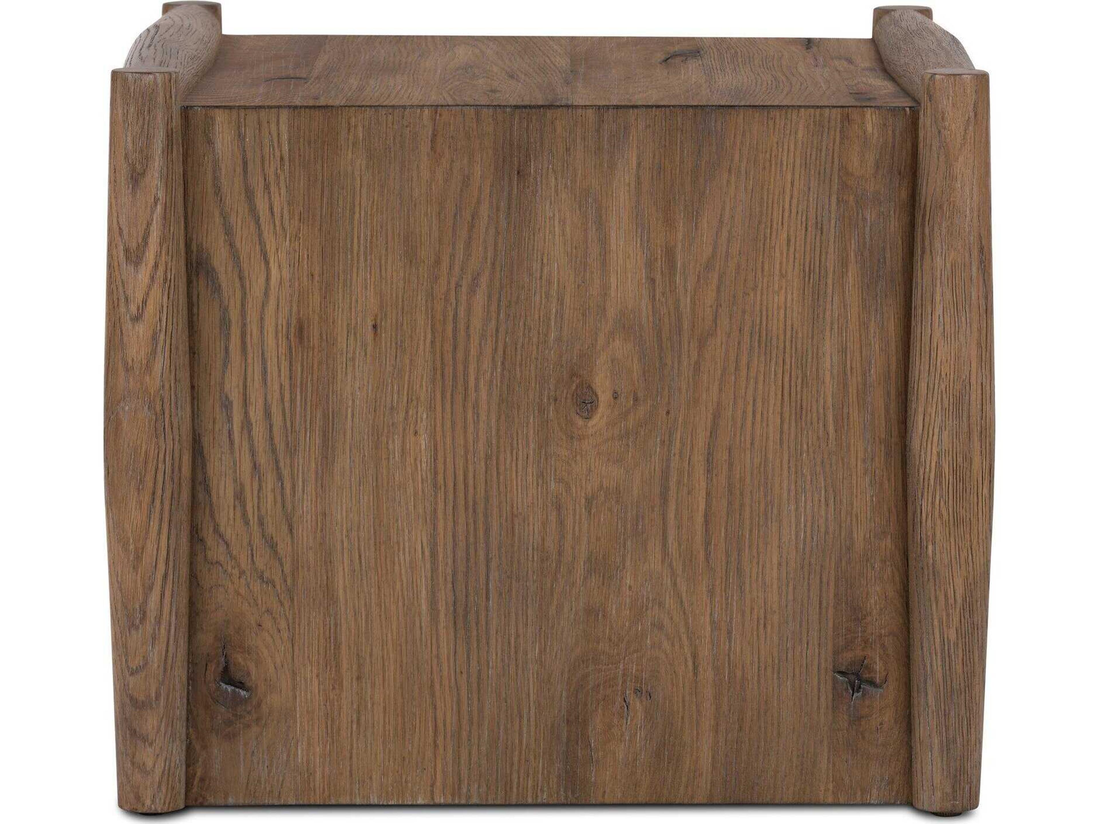 Four Hands Bolton Glenview Square Wood Weathered Oak End Table