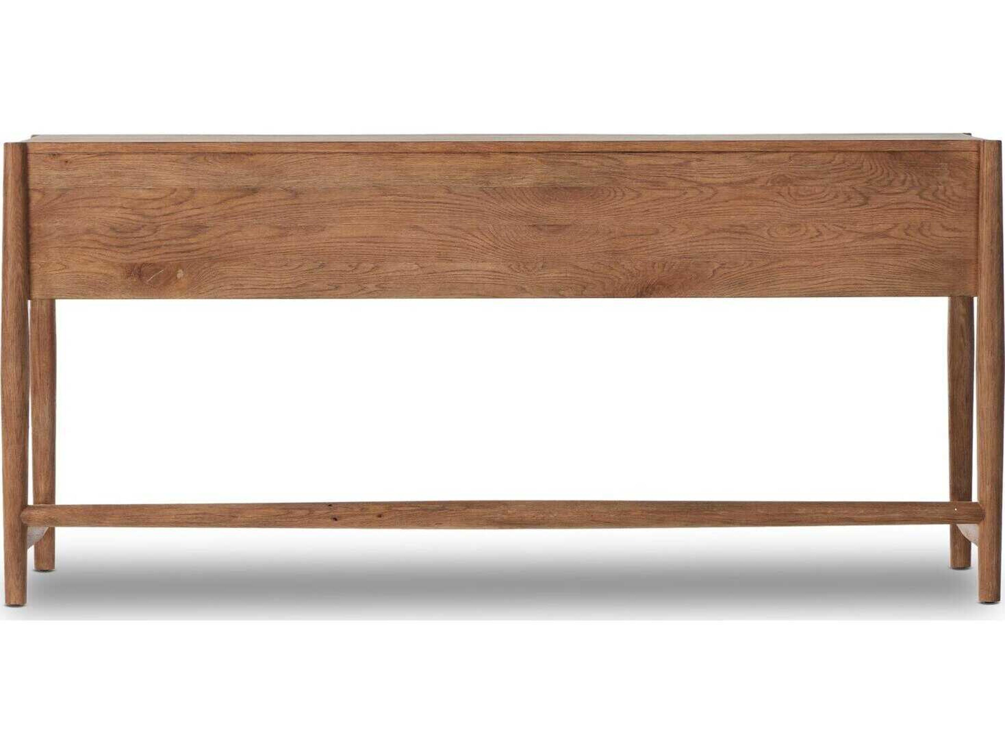 Luxecor Globetrotter Glenview Aged Bronze Weathered Oak Veneer Brown Wood Writing Desk