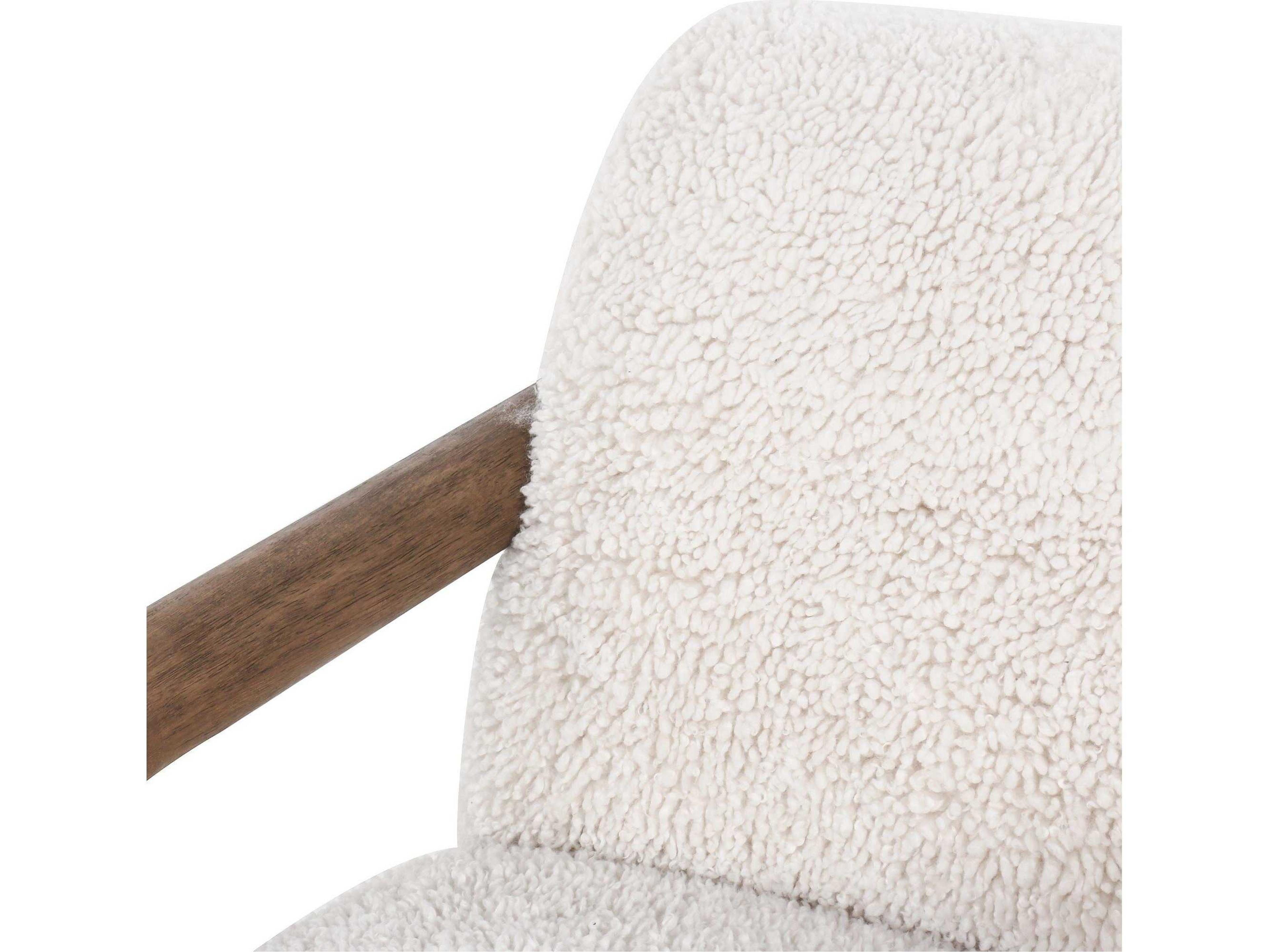 Four Hands Kensington Aniston White Fur Accent Chair