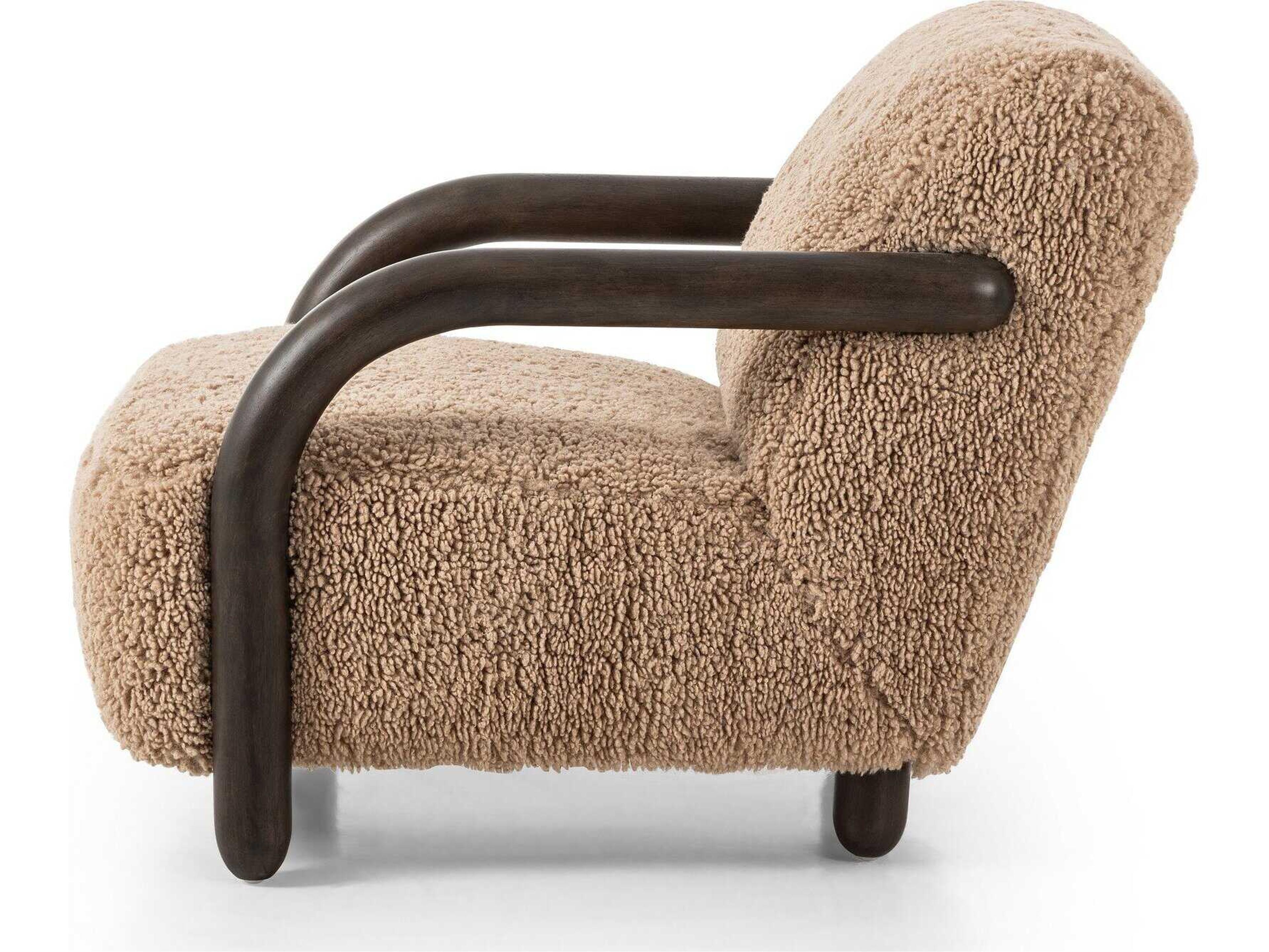 Four Hands Kensington Aniston Brown Fur Accent Chair
