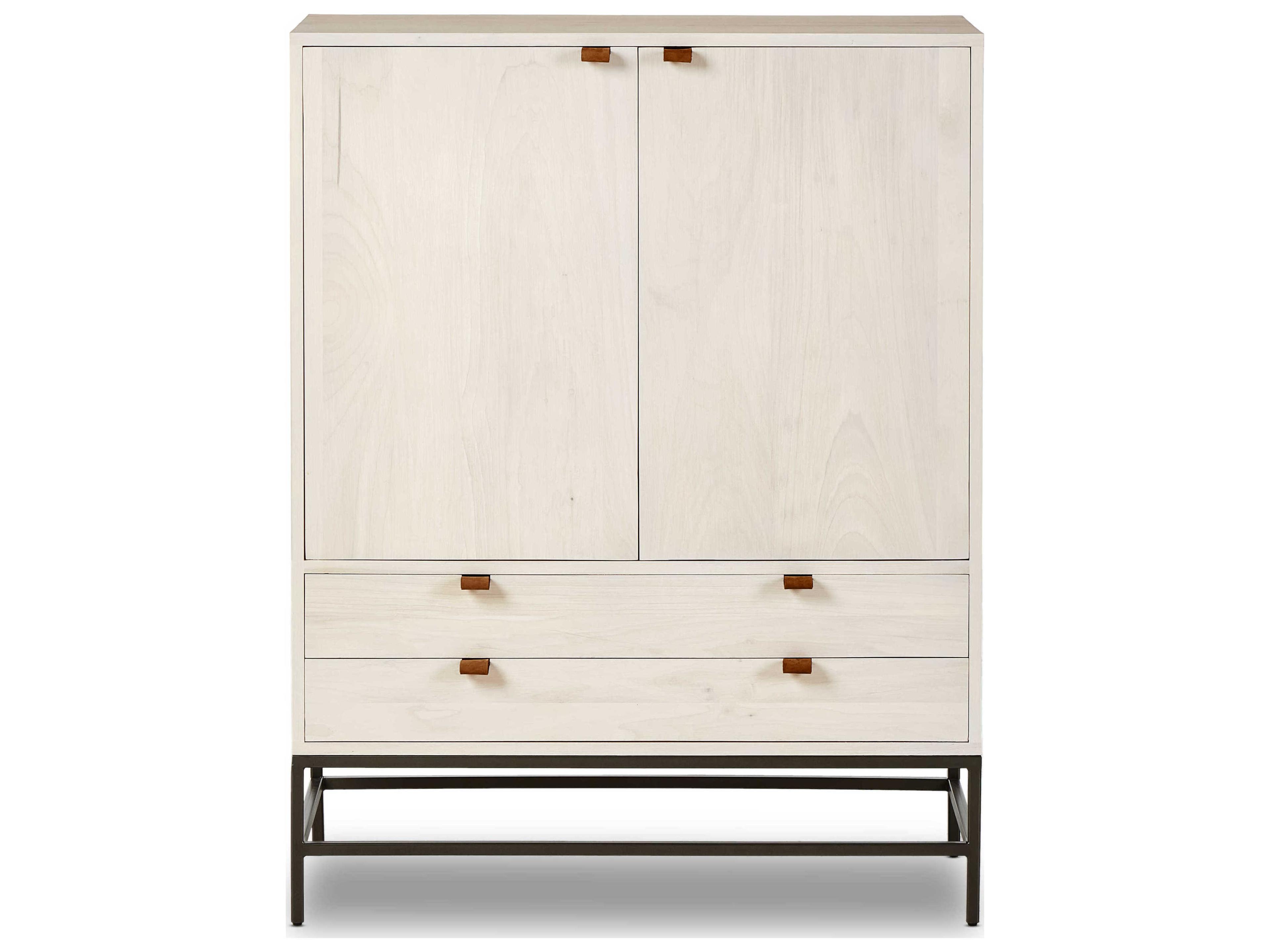 Luxecor Globetrotter White Poplar Wood Bar Cabinet