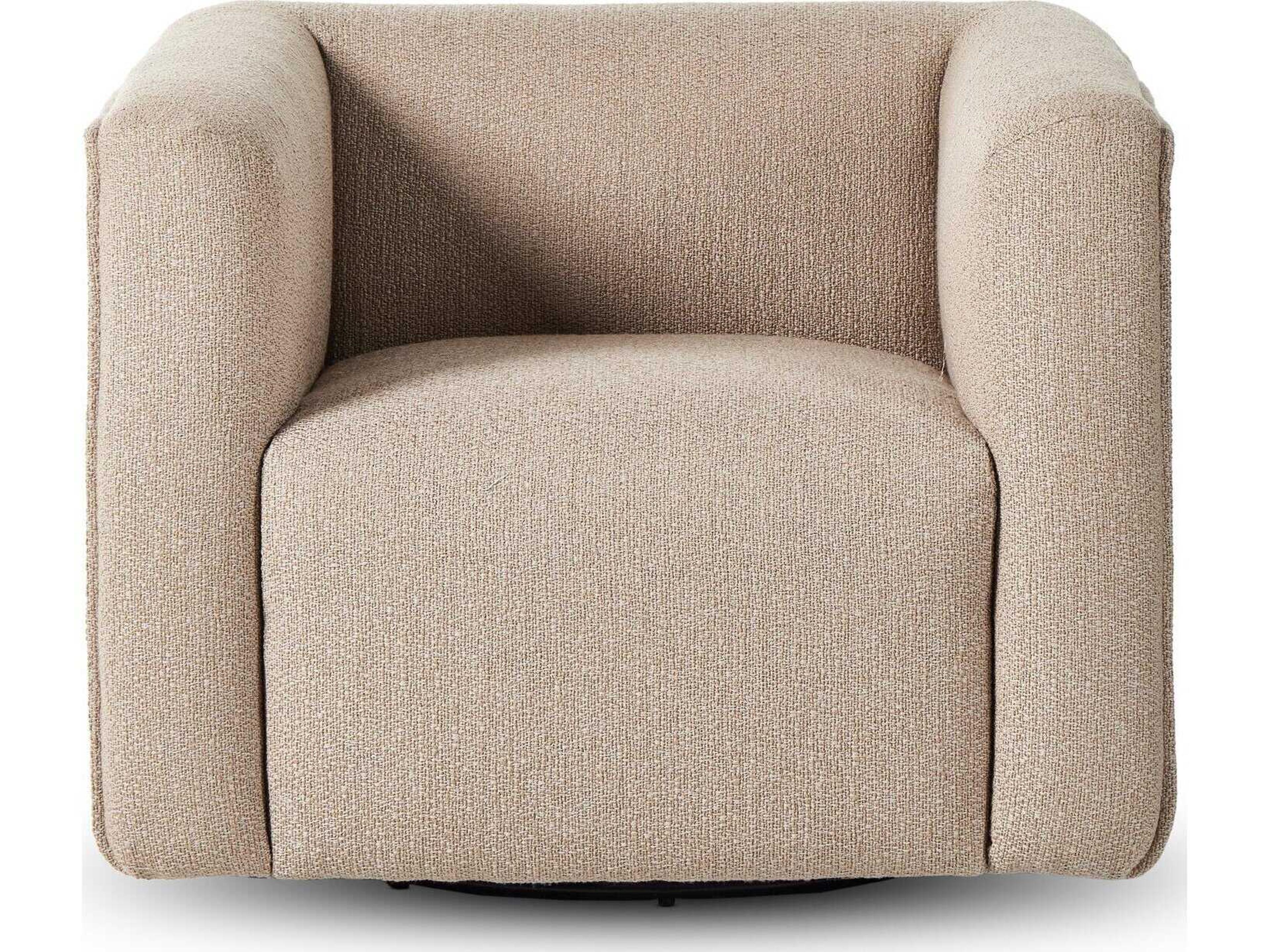 Four Hands Kensington Wellborn Swivel Beige Fabric Accent Chair
