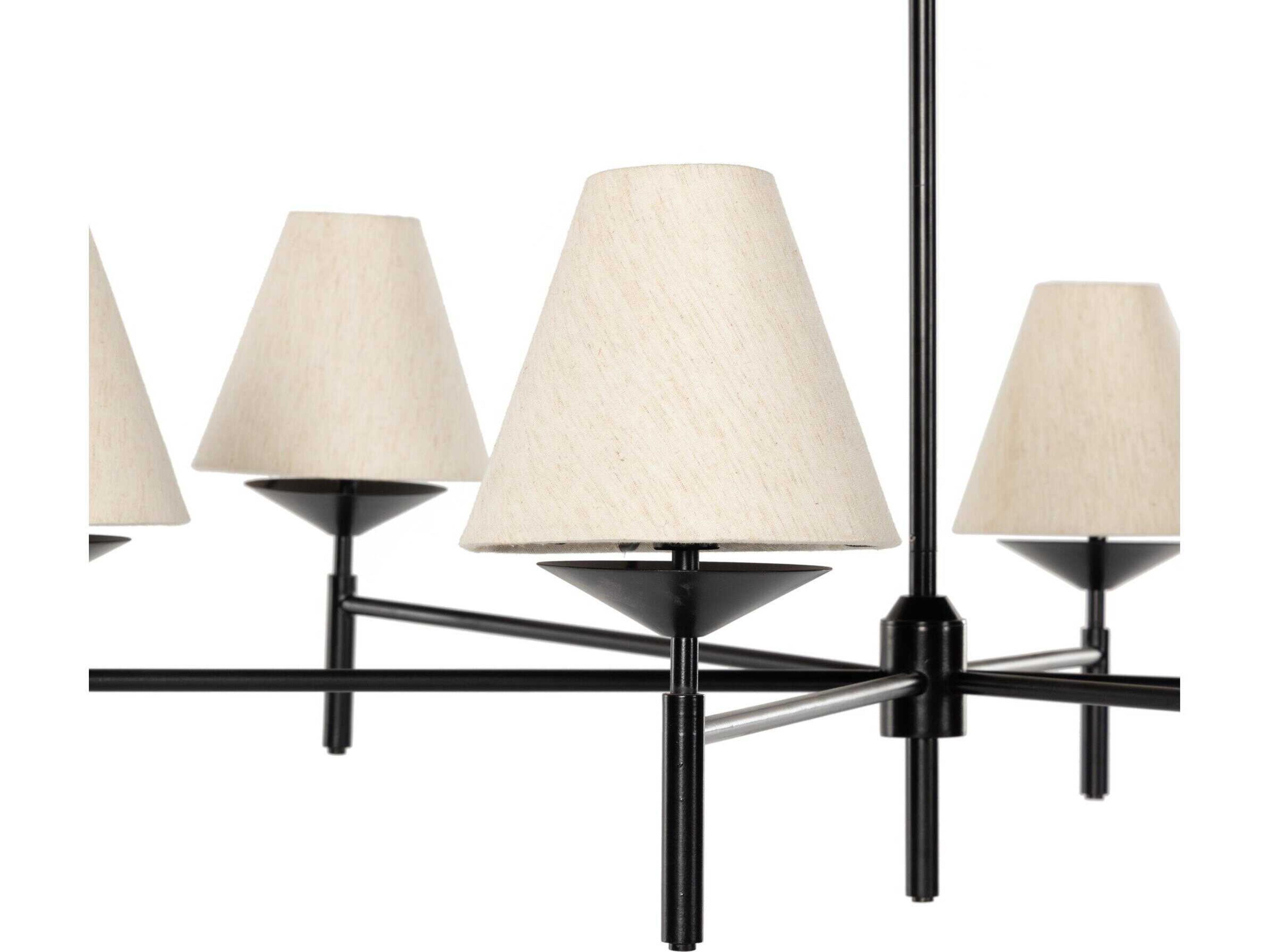 Four Hands Hutton Dodie Jet Black Chandelier