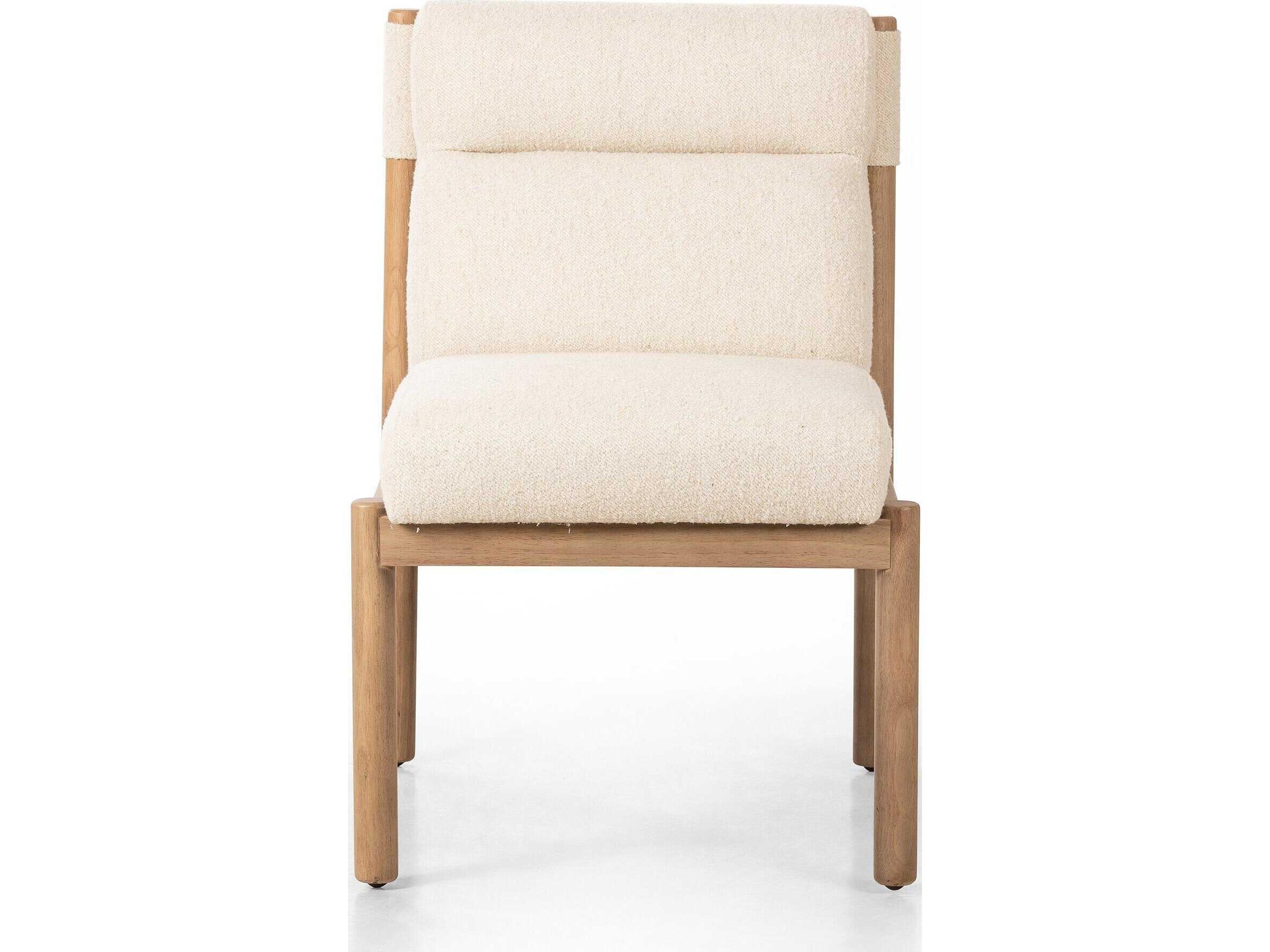 Four Hands Caswell Kiano Parrawood Beige Upholstered Side Dining Chair