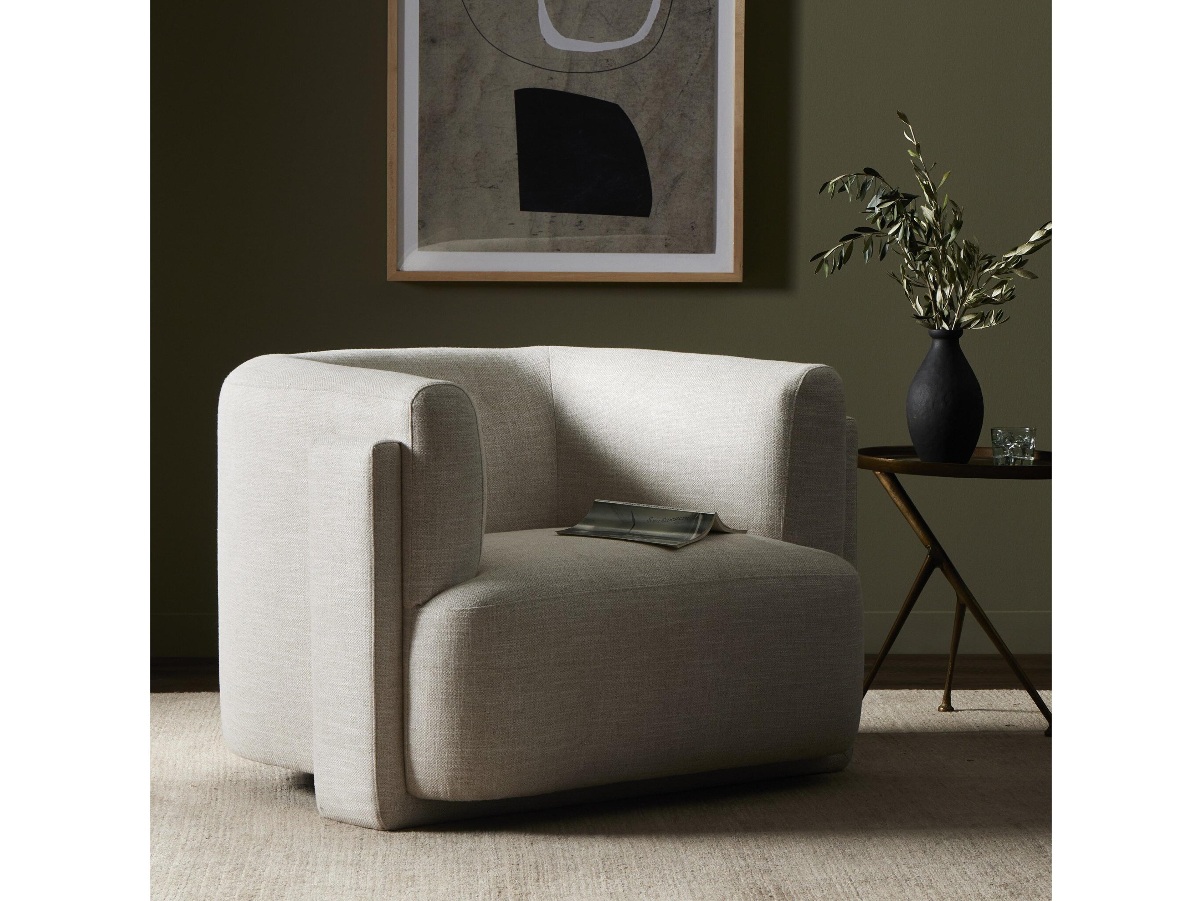 Four Hands Grayson Hartley Cream Fabric Accent Chair