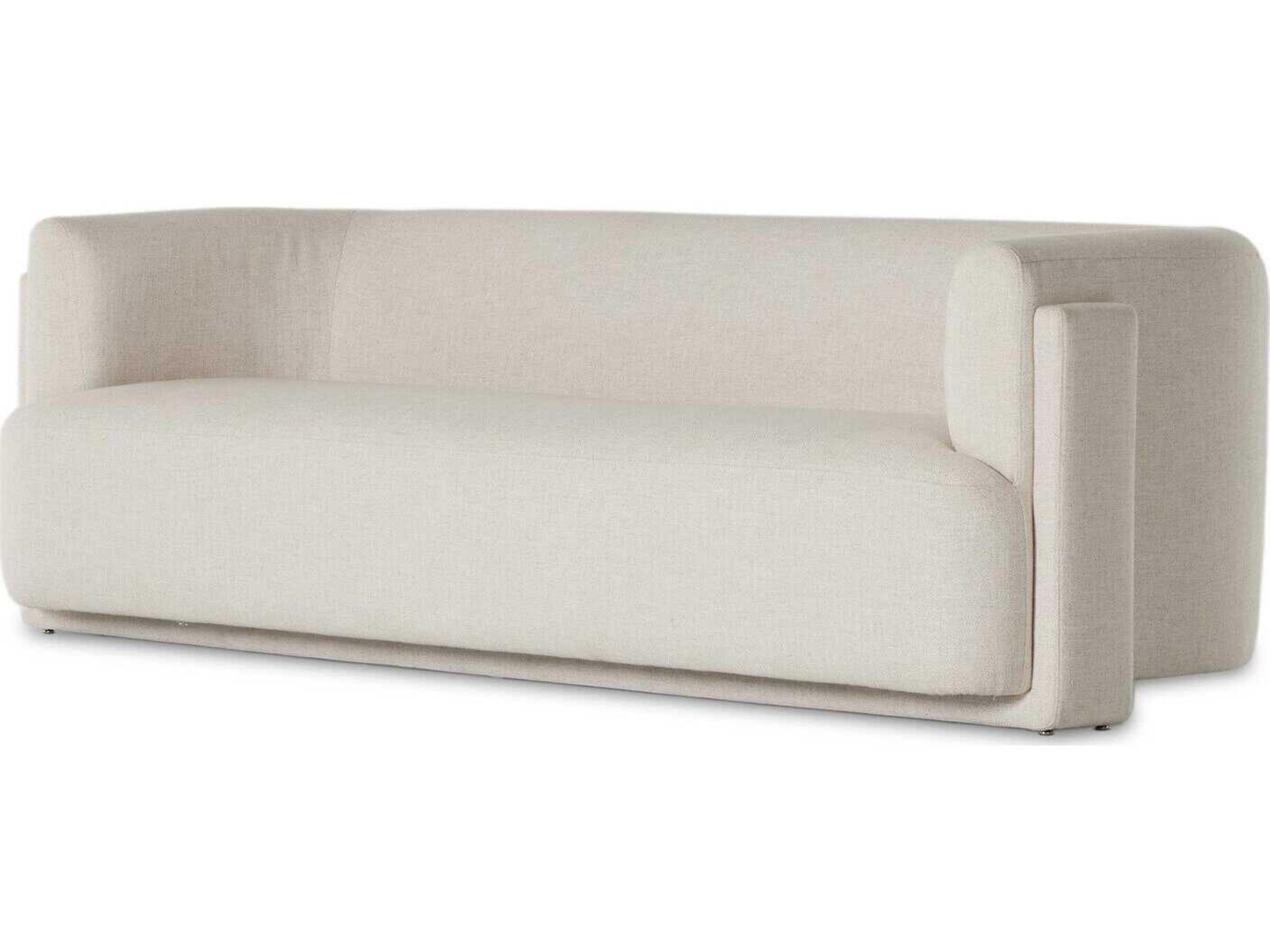 Grayson Hartley Dover Crescent Cream Upholstered Sofa