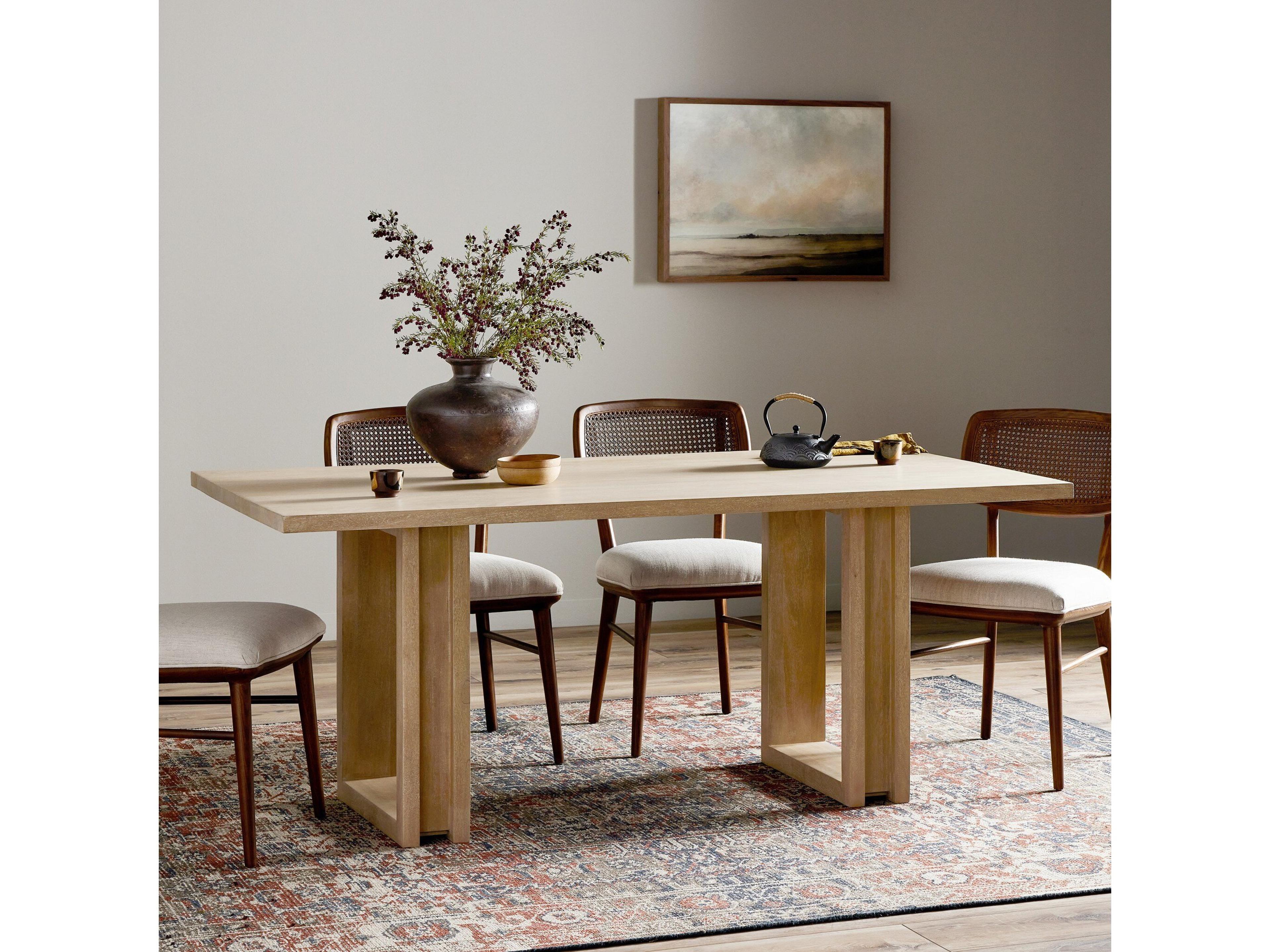 Four Hands Prescott Carmel Rectangular Wood Natural Mango Dining Table