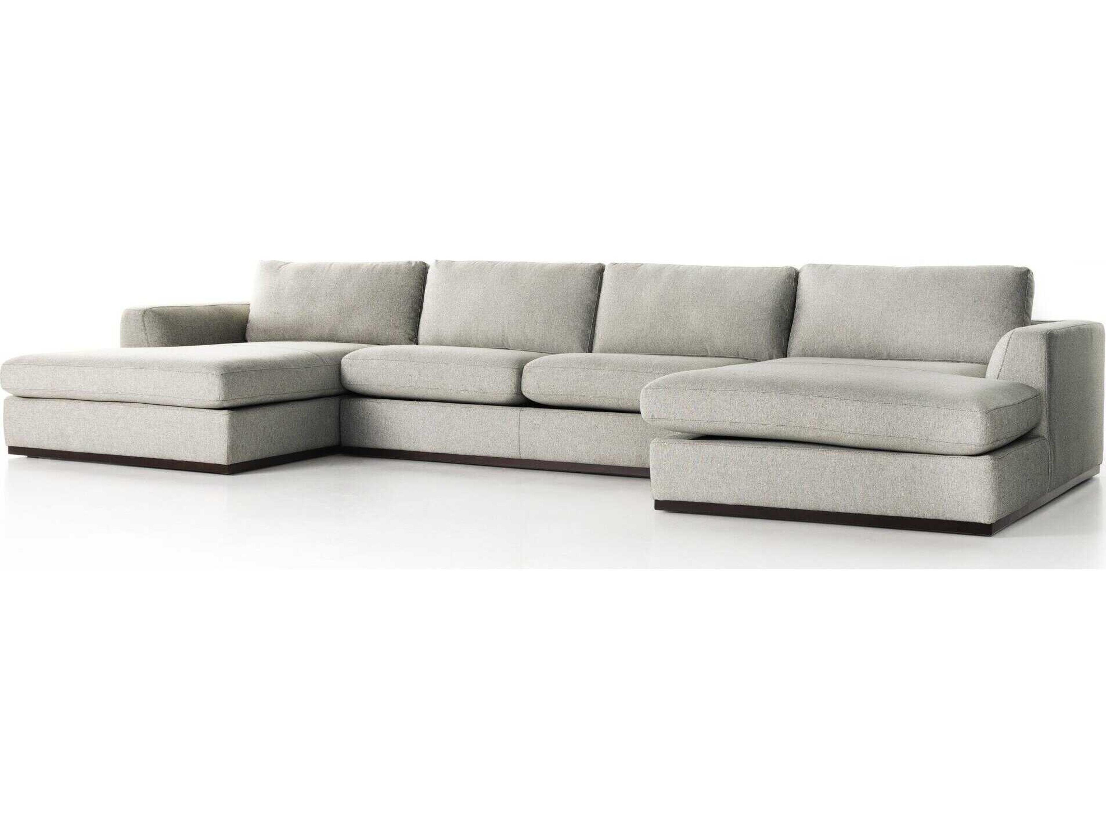 Centrale Gray Upholstered Sectional Sofa