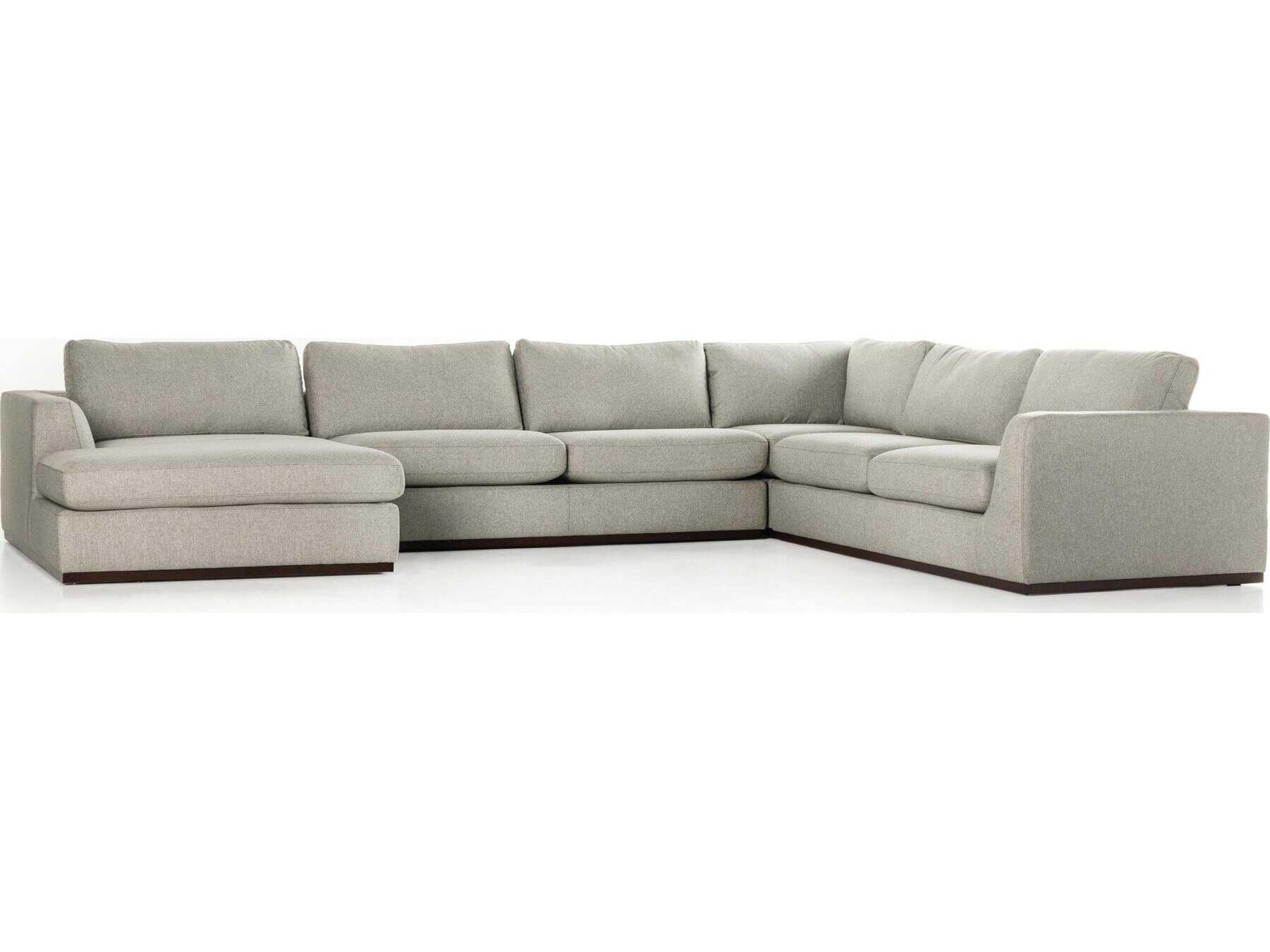 Centrale Gray Upholstered Sectional Sofa