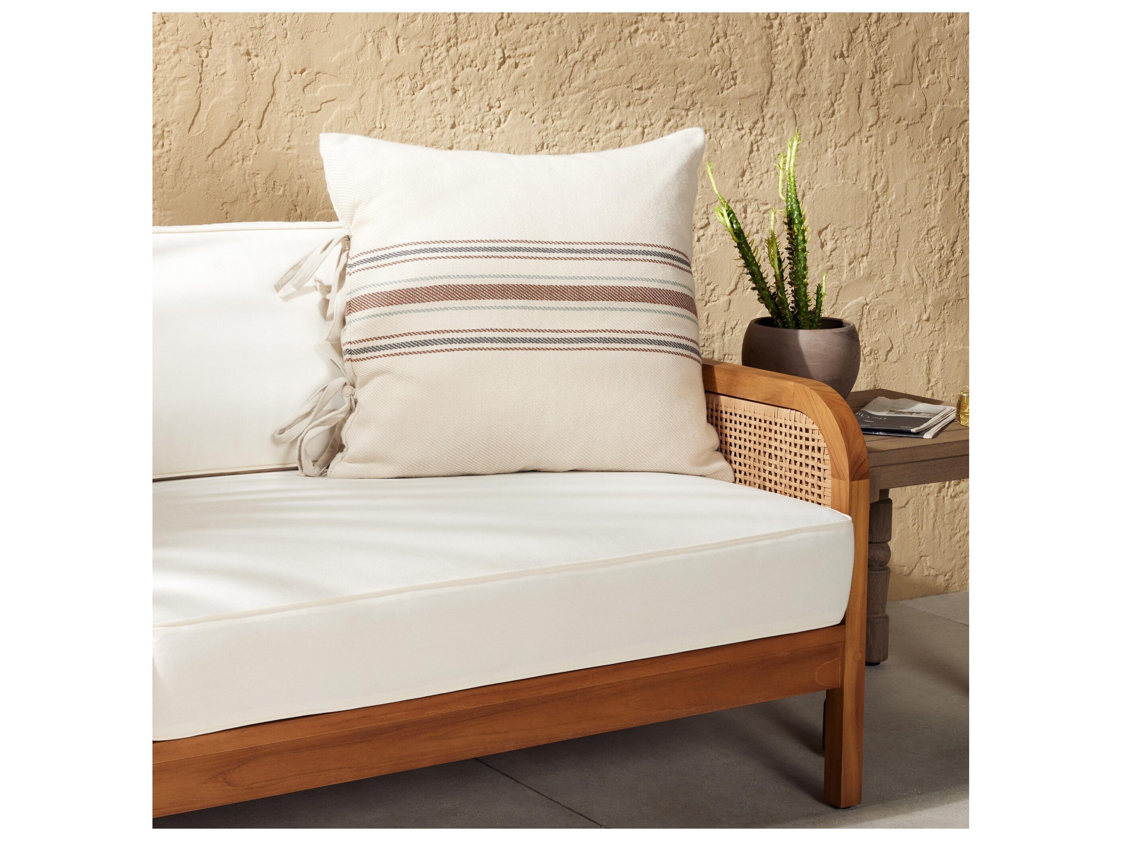 Four Hands Willow Dashel Center Gold Stripe Center Stripe Outdoor Pillow