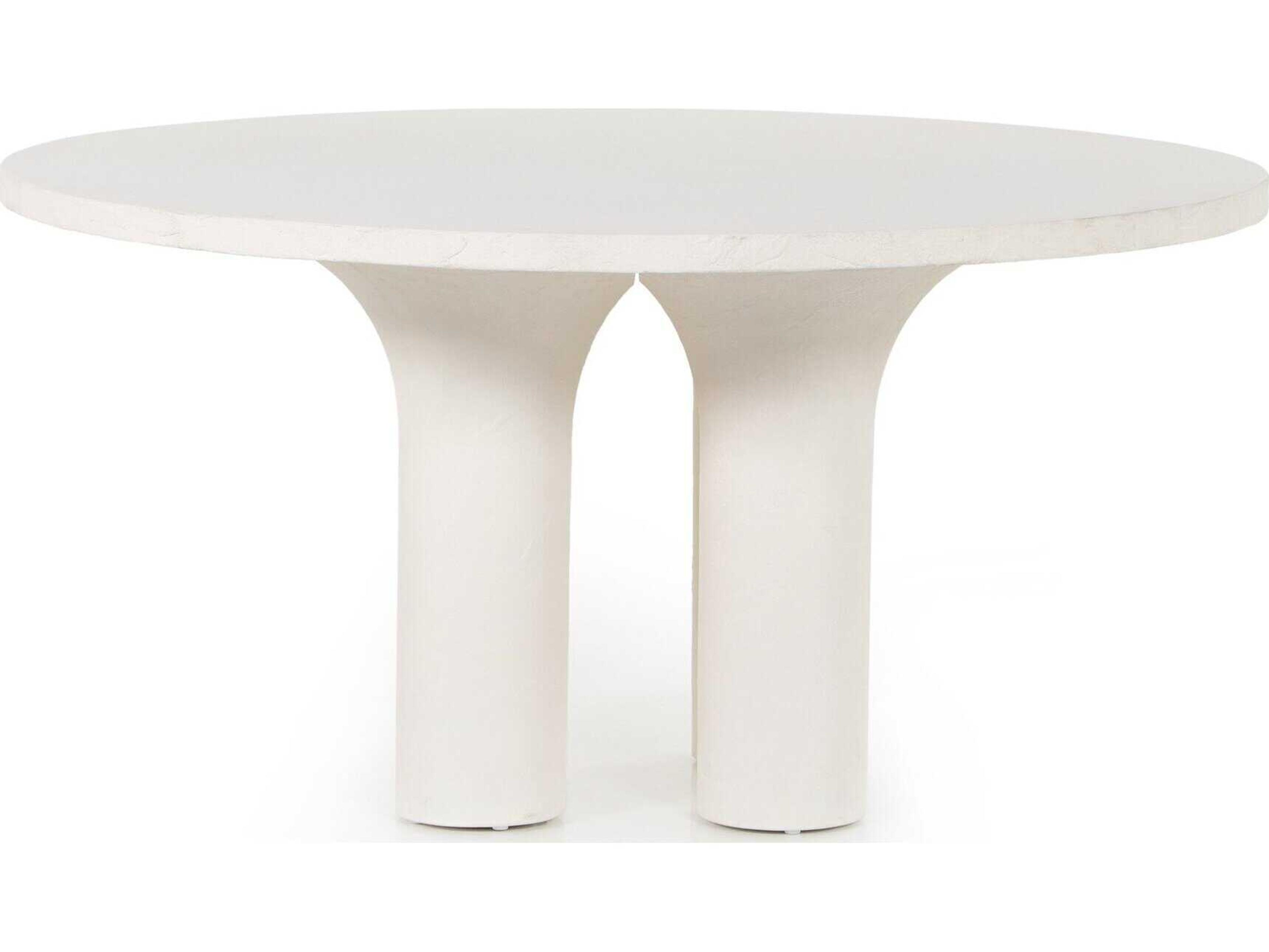 Four Hands Constantine Parra White Concrete Round Dining Table