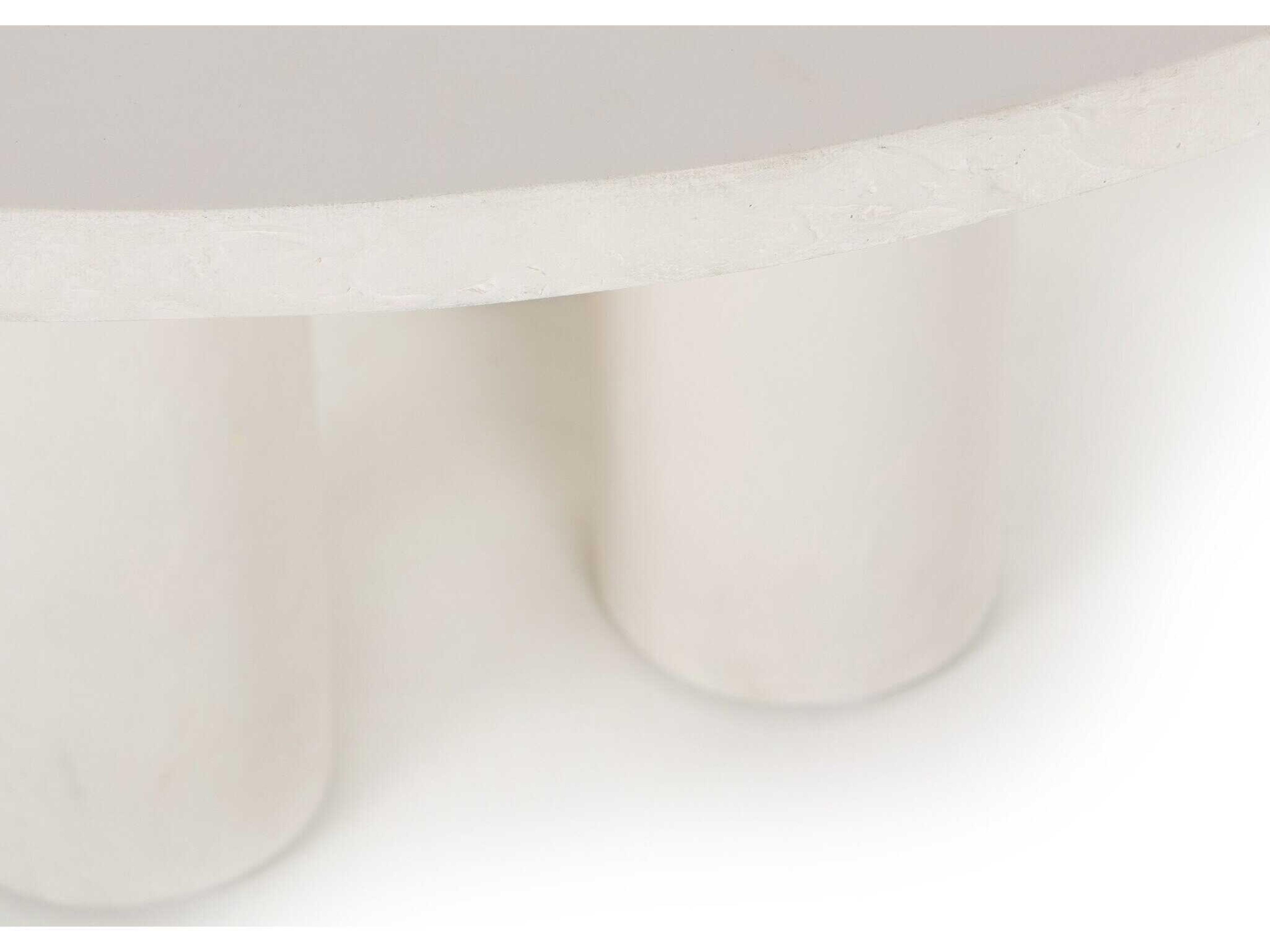 Four Hands Constantine Parra White Concrete Round Dining Table