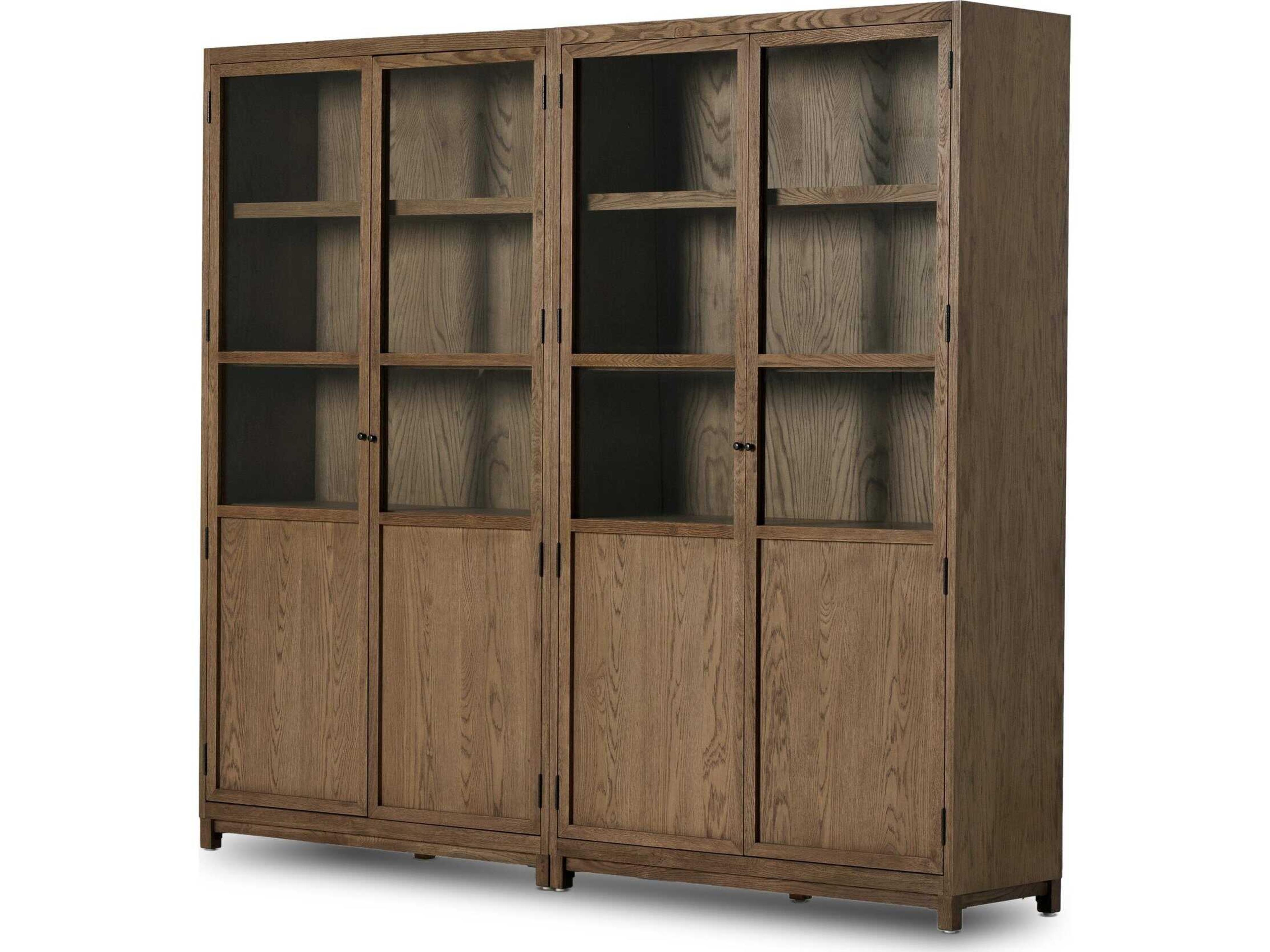Irondale Millie Oak Wood Drifted Display Cabinet