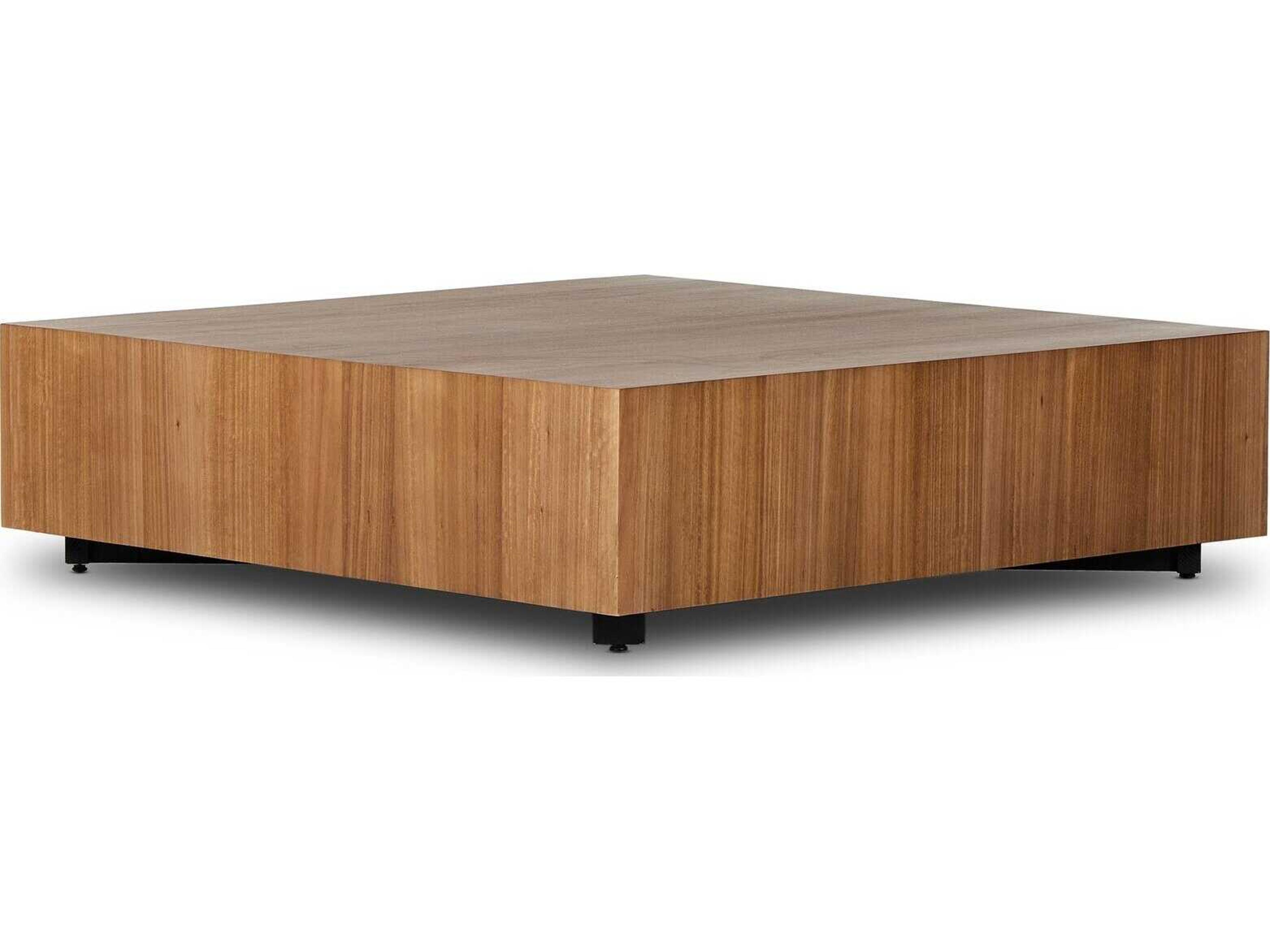 Wesson Hudson Square Wood Black Pine Natural Yukas Coffee Table