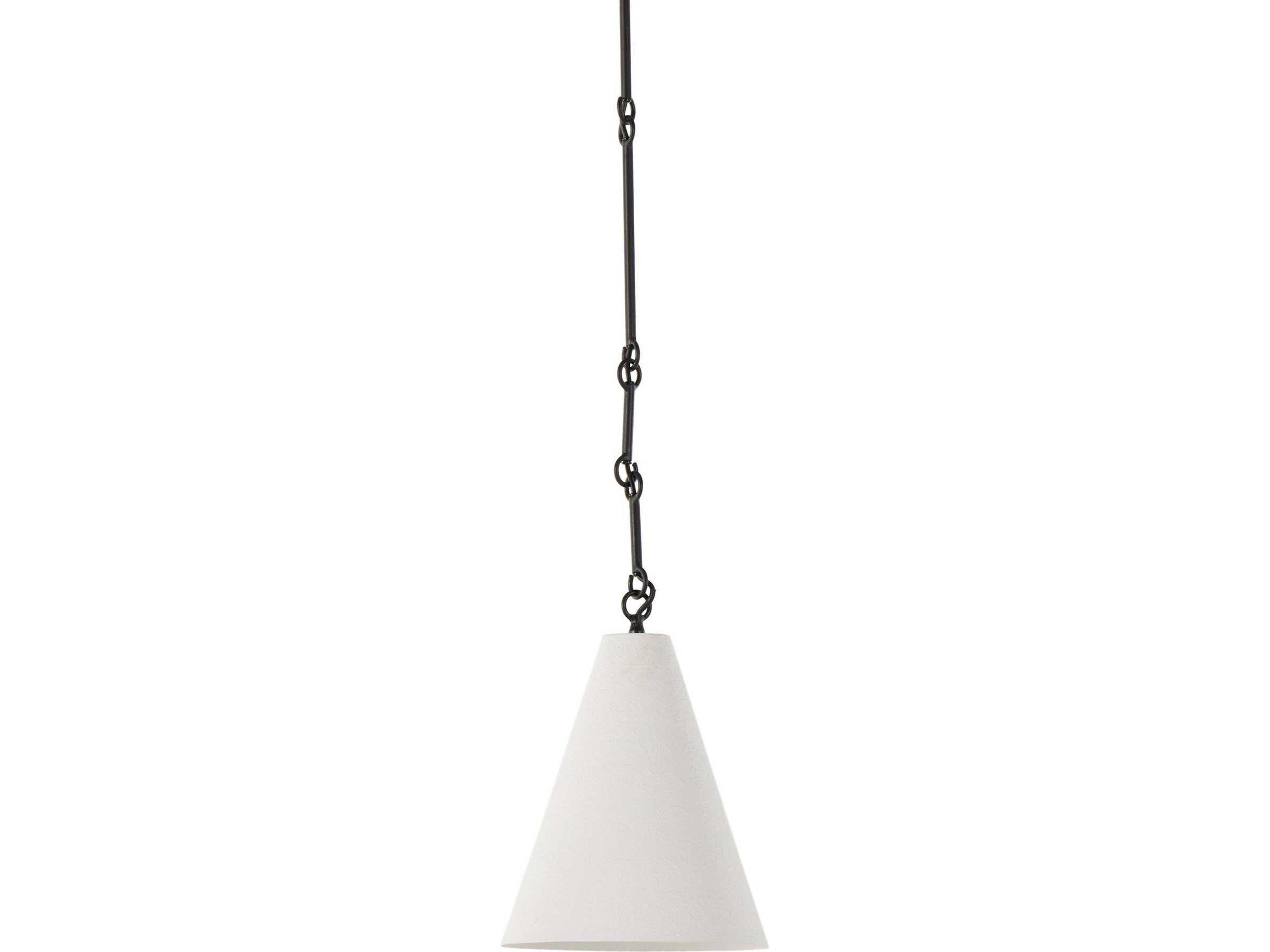 Four Hands Hutton Grazia Matte White Plaster Mini Pendant