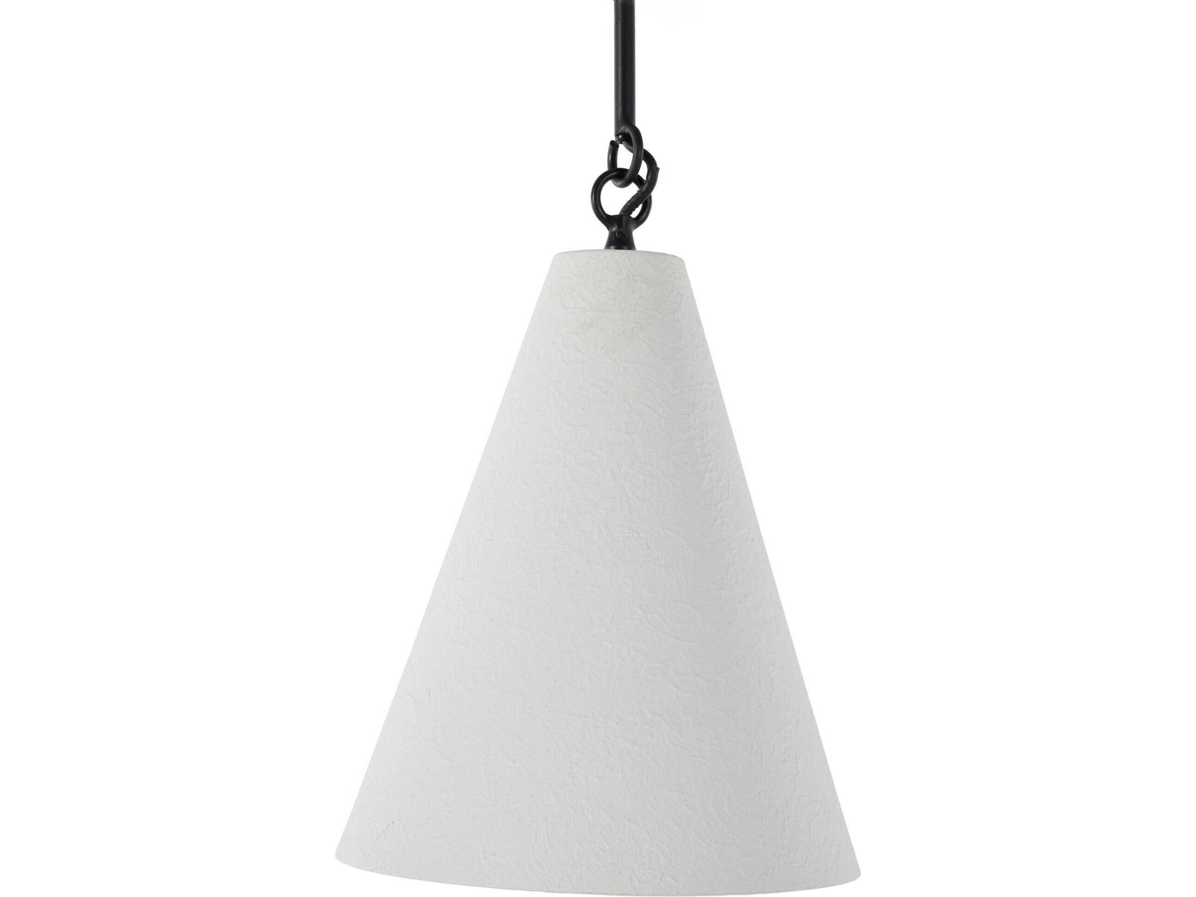 Four Hands Hutton Grazia Matte White Plaster Mini Pendant