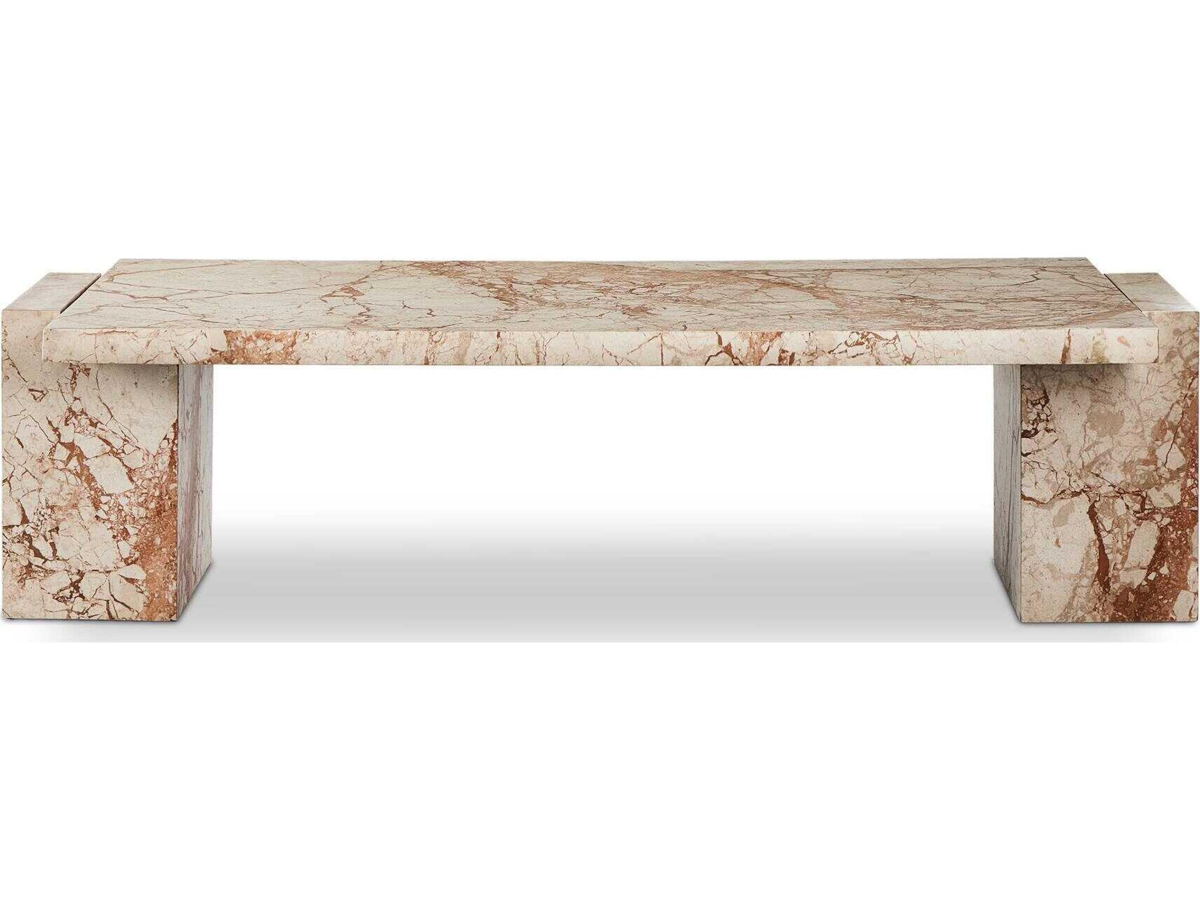 Four Hands Element Rectangular Desert Taupe Marble Coffee Table