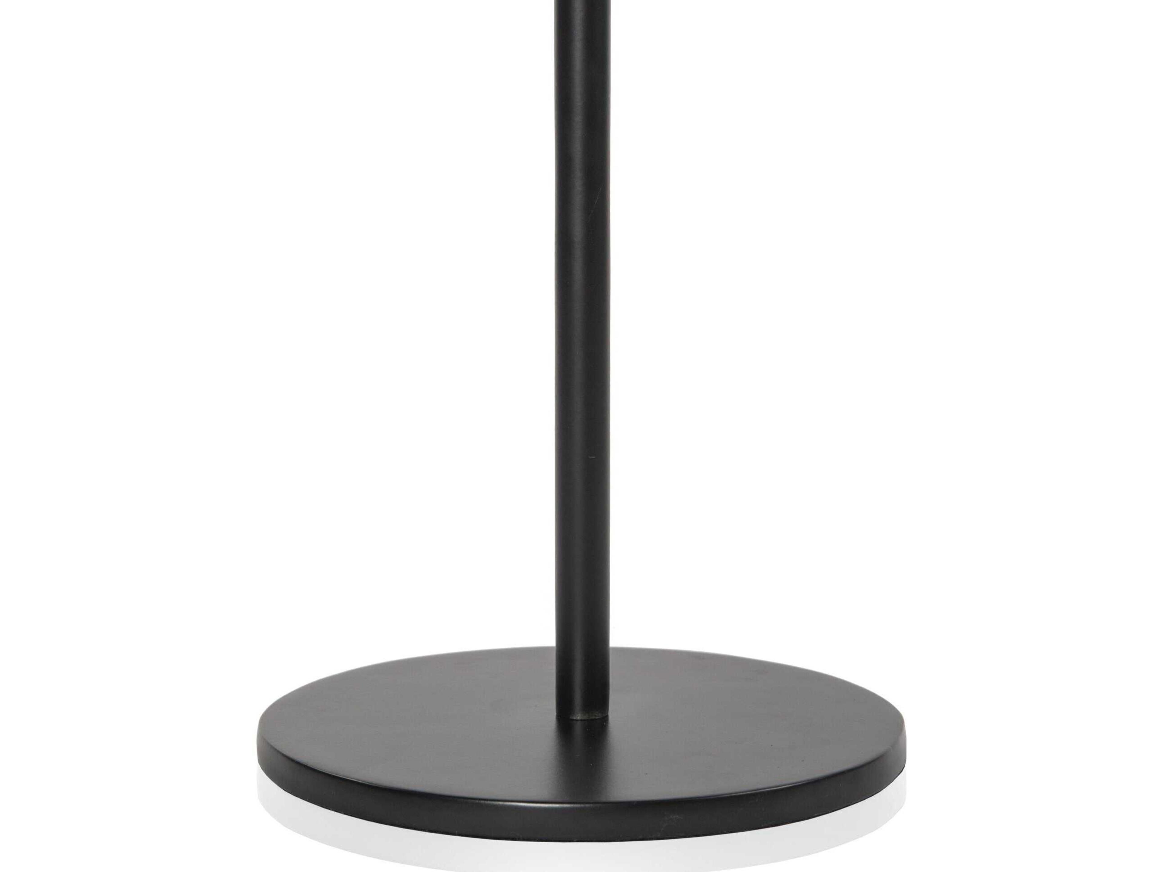 Four Hands Marlow Vinia Oval Light Blue Cast Glass Iron Matte Black End Table