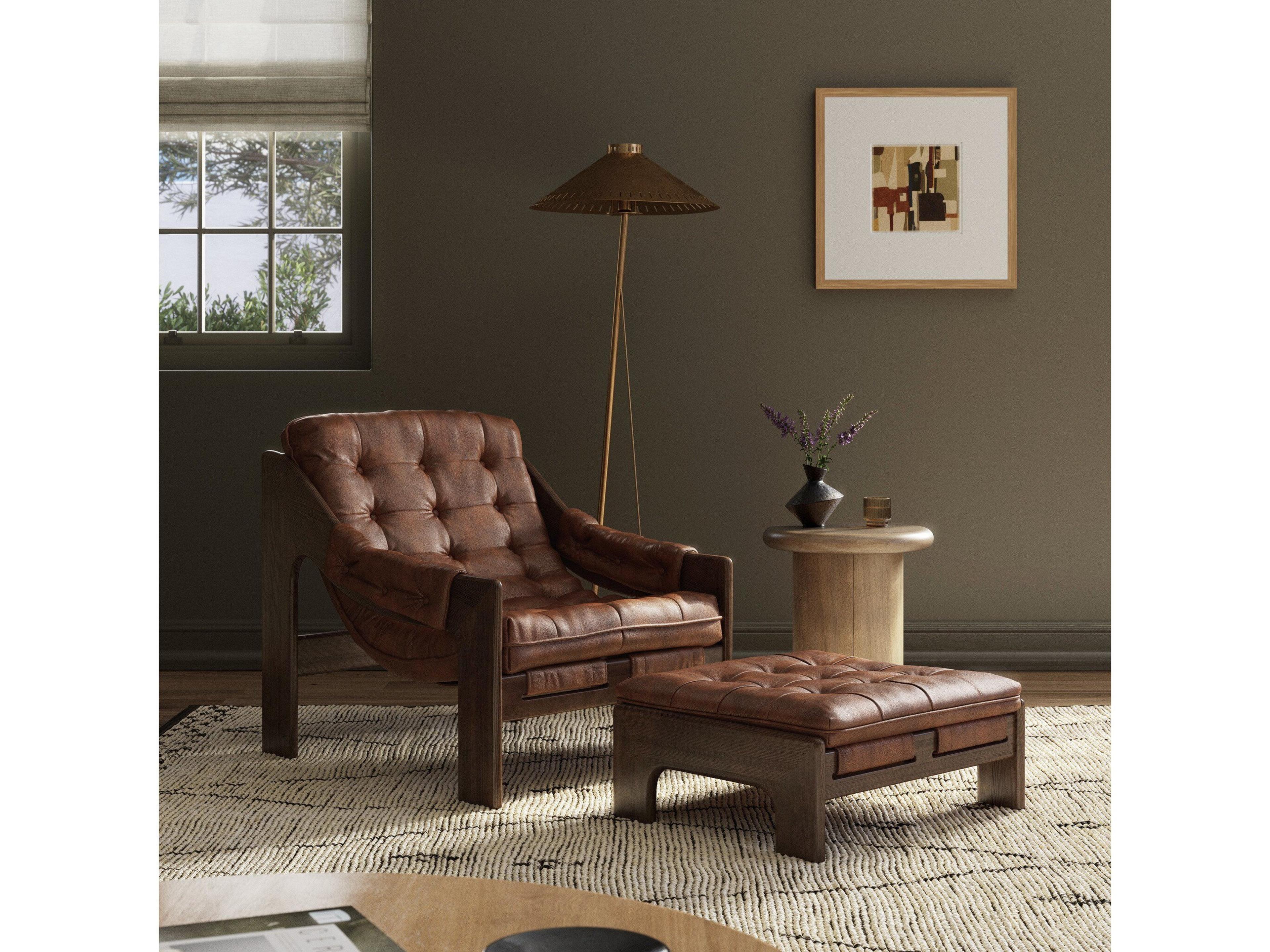 Four Hands Kensington Chair and Ottoman Set
