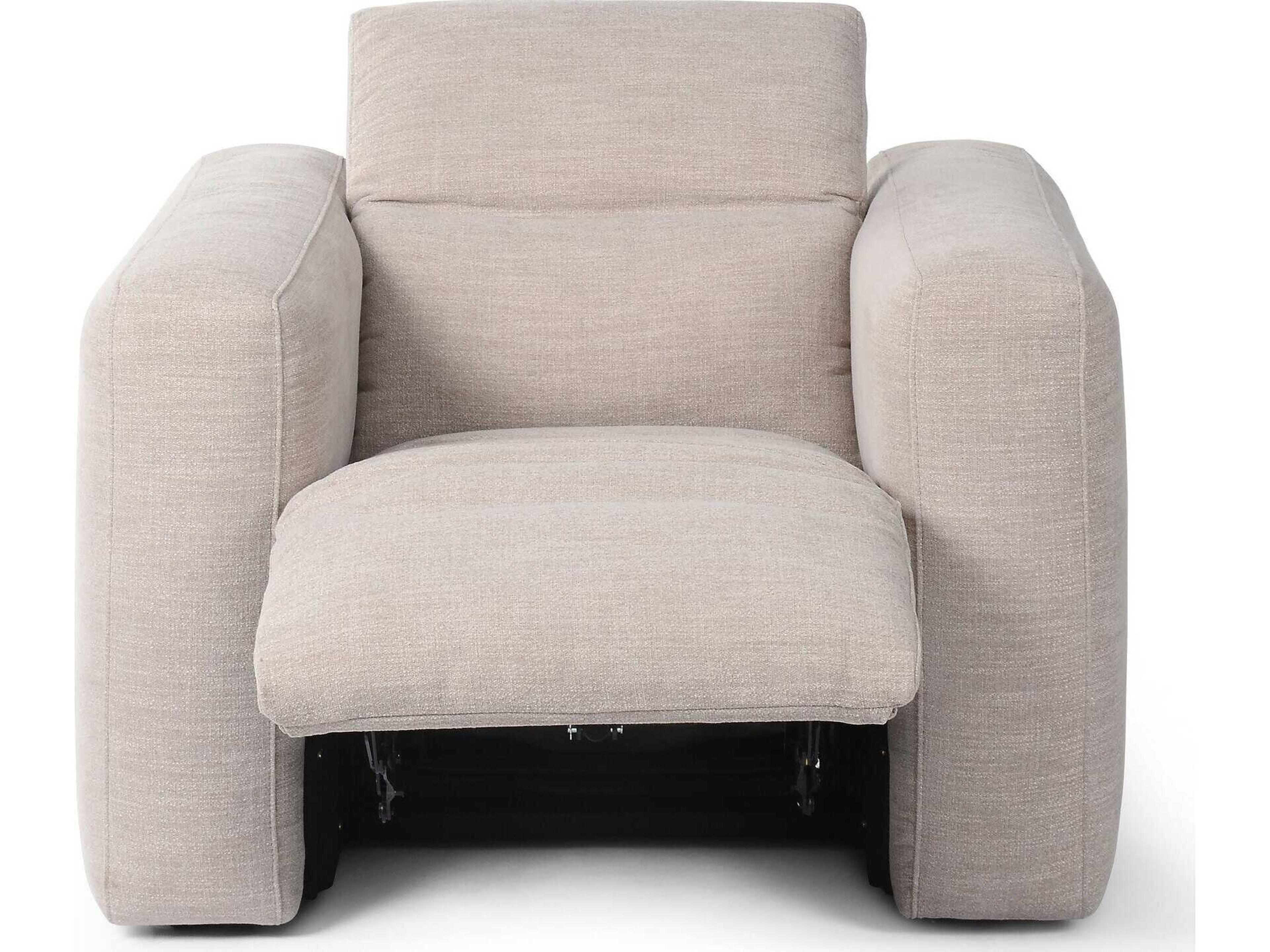 Four Hands Norwood Laken Stone Gray Upholstered Recliner