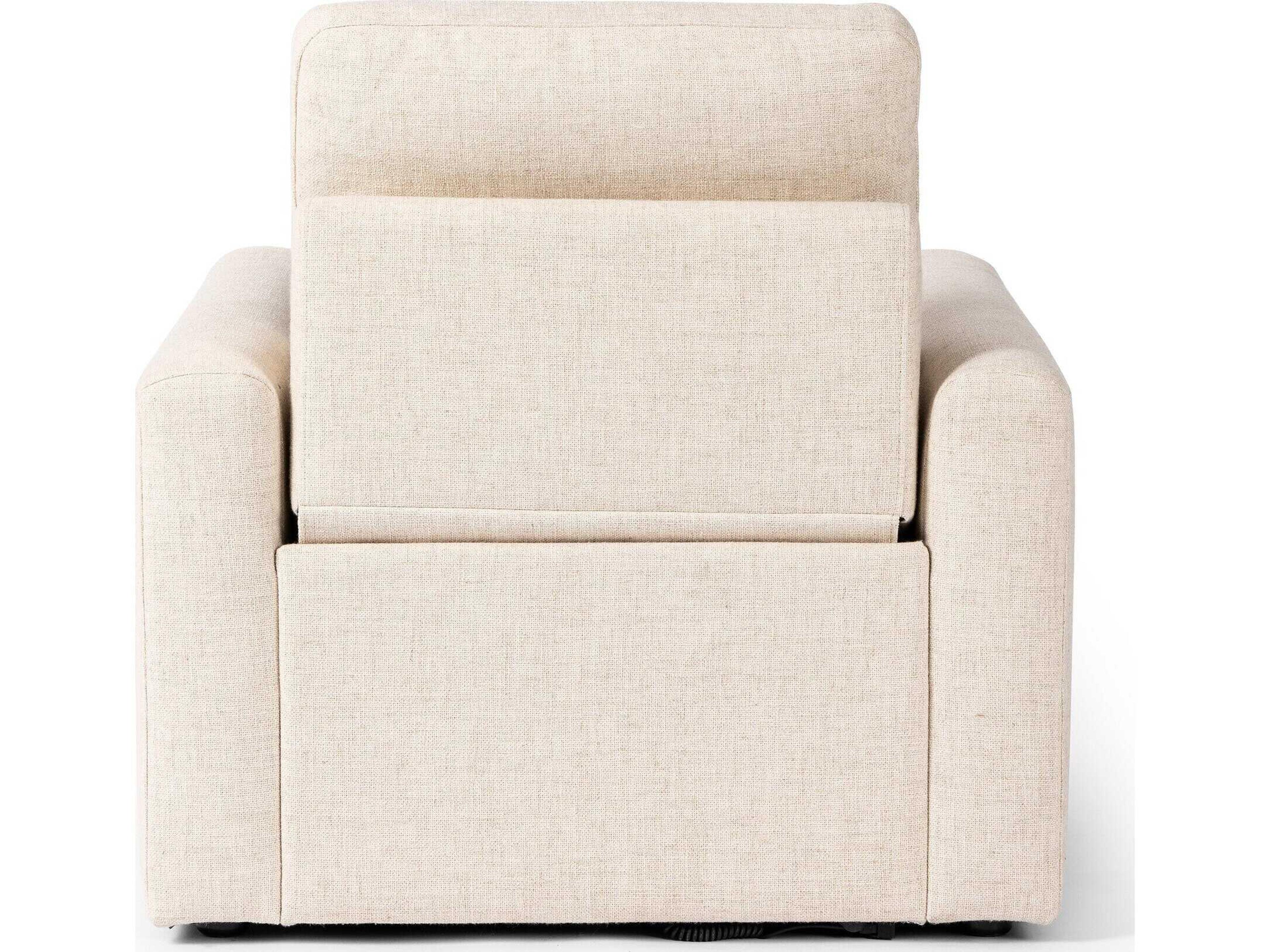 Four Hands Norwood Tillery Antigo Natural Cream Upholstered Recliner