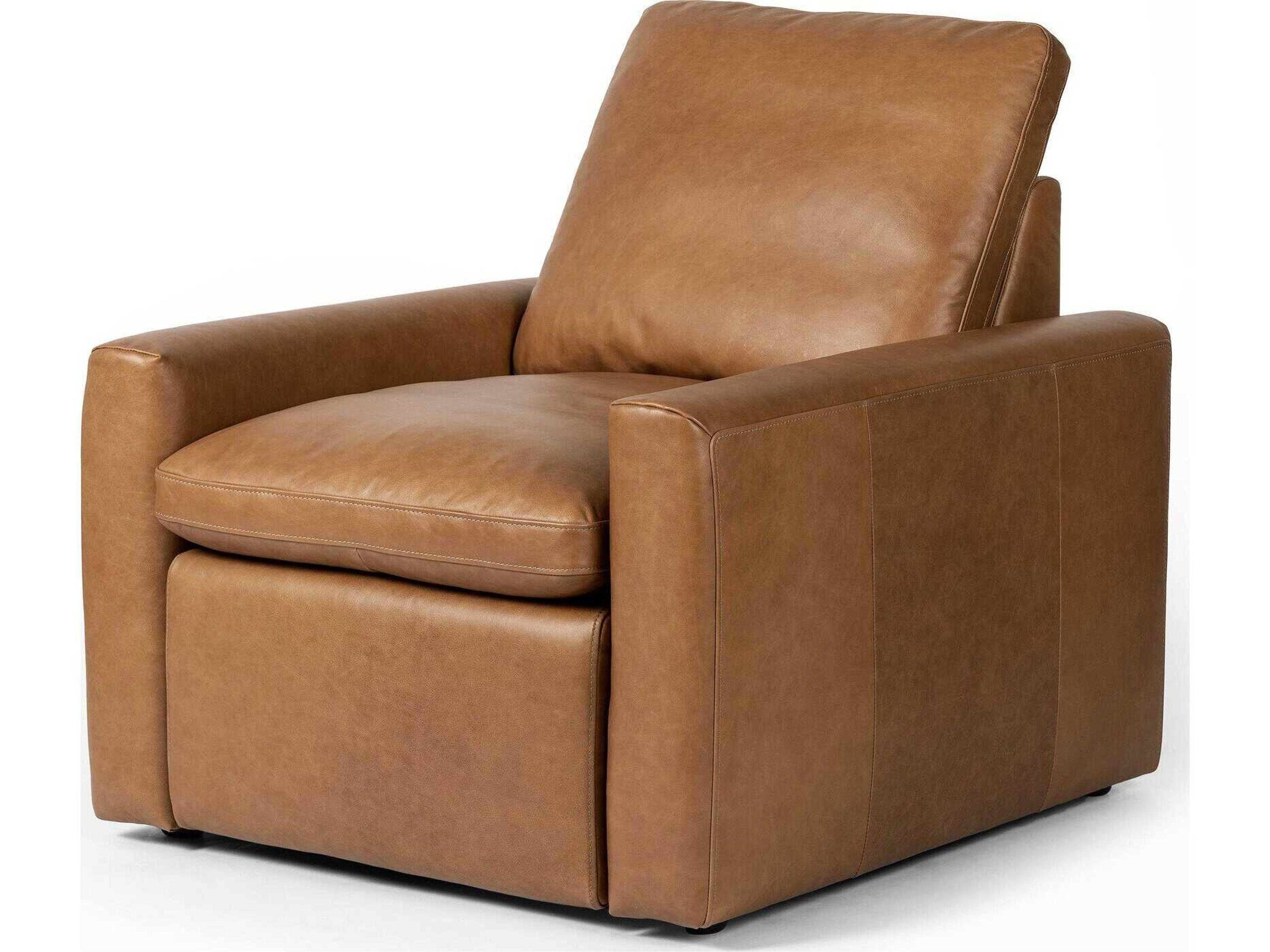 Norwood Tillery Sonoma Butterscotch Leather Power Recliner Accent Chair