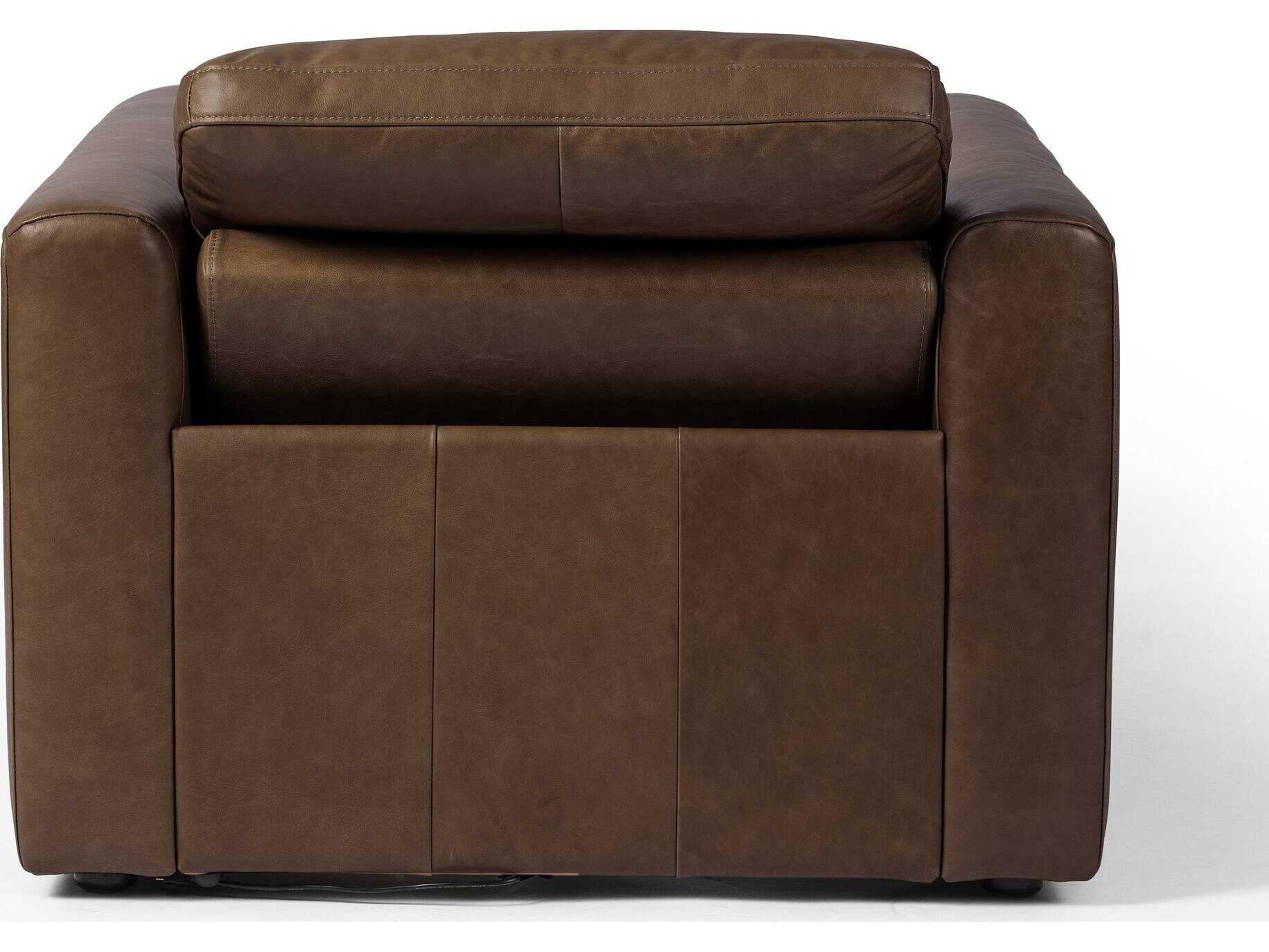 Four Hands Norwood Tillery Sonoma Coco Leather Power Recliner Accent Chair