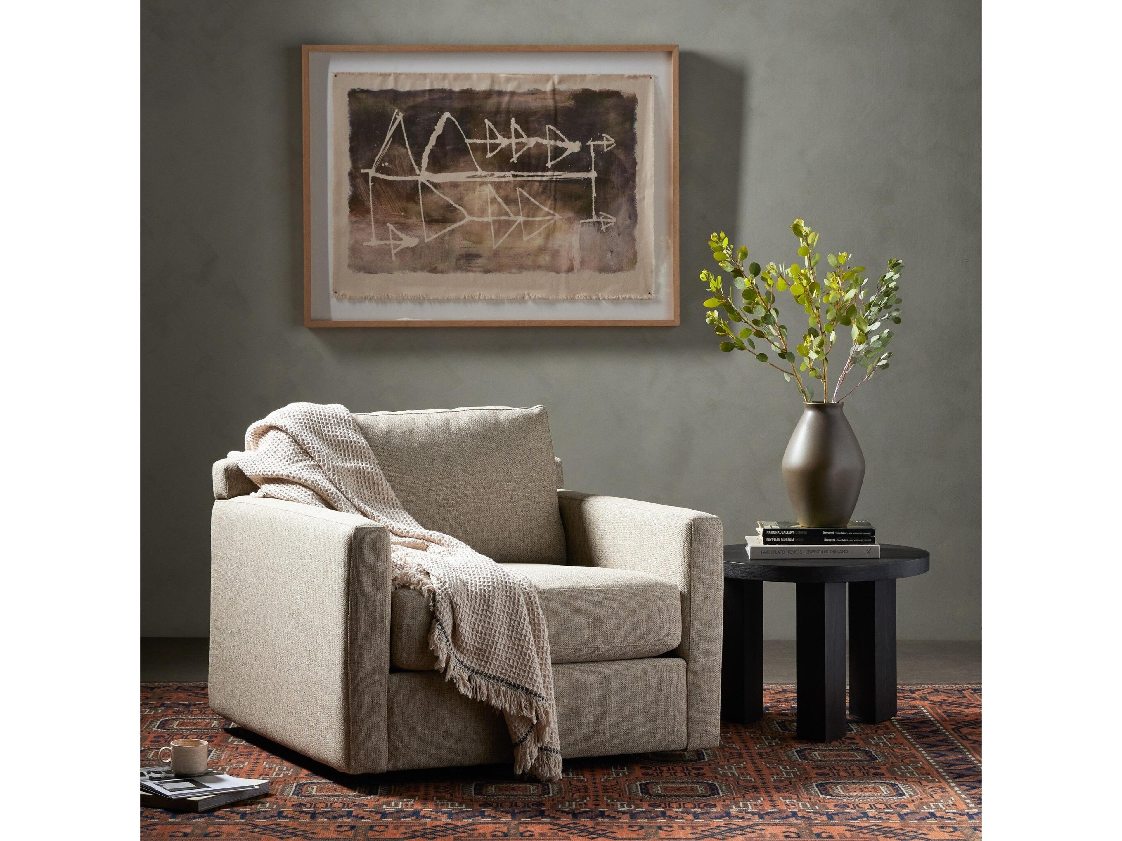 Four Hands Helm Hampton Delta Sand Swivel Chair