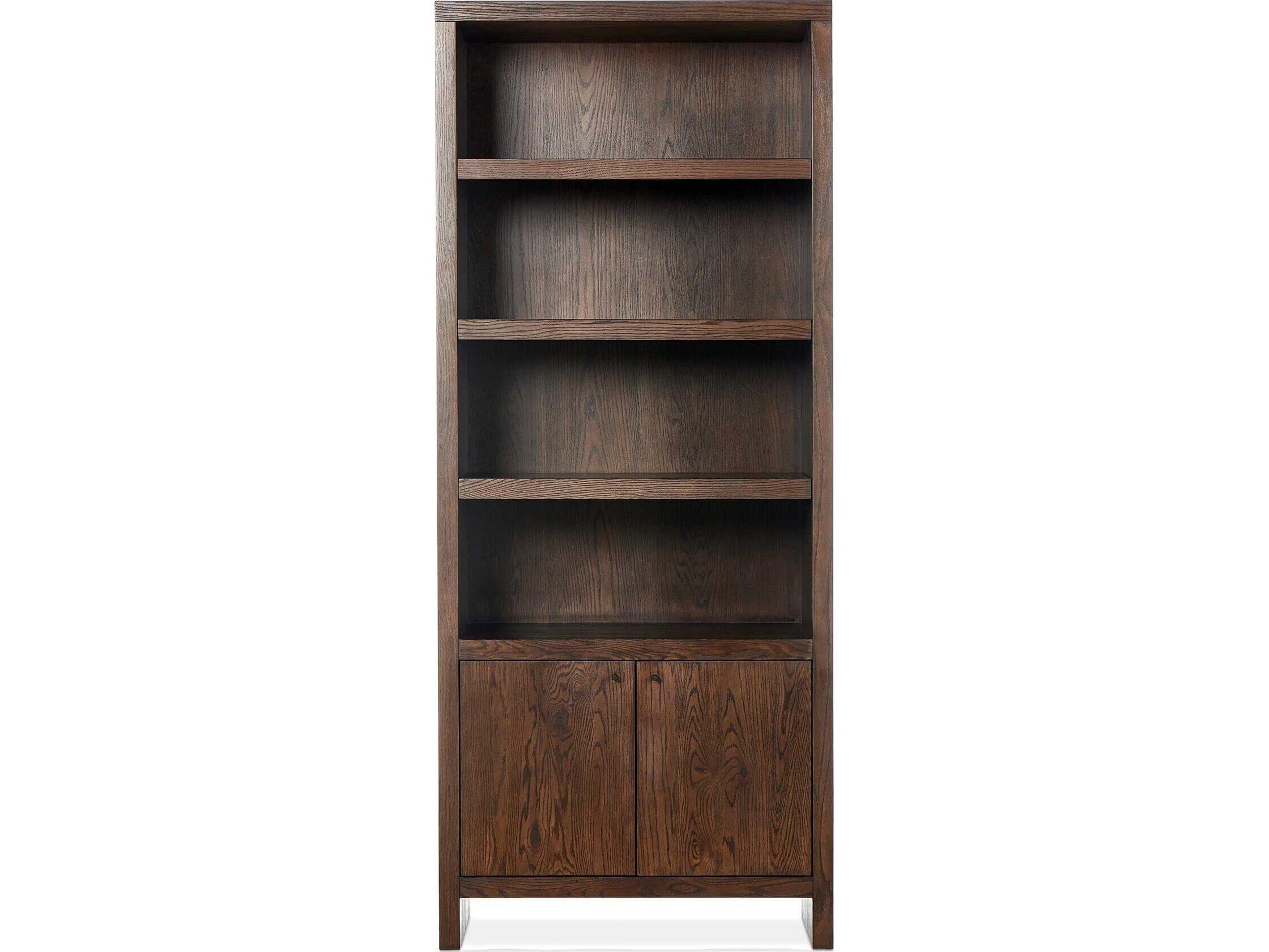Four Hands Hamilton Umber Oak Veneer Bookcase