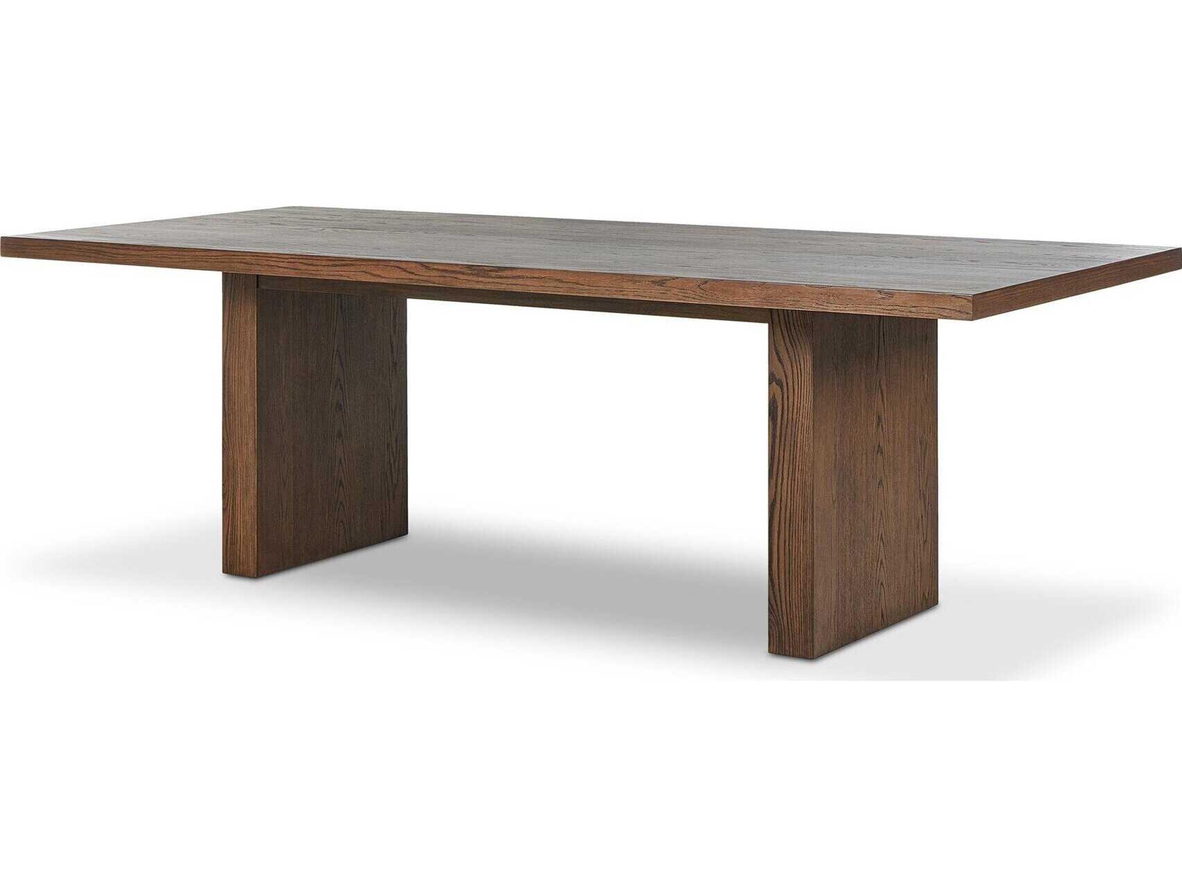 Hamilton Rectangular Wood Umber Oak Veneer Dining Table