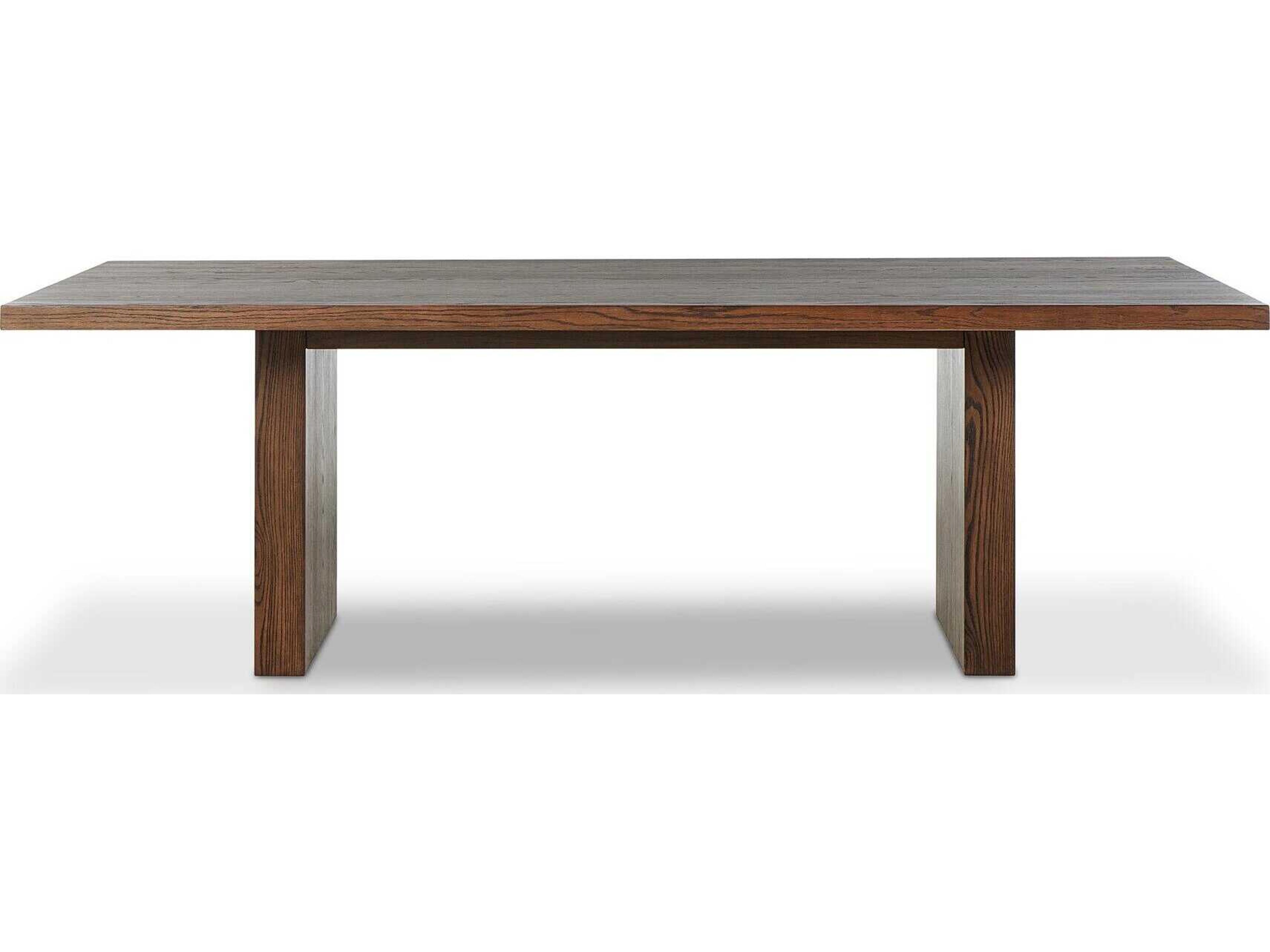 Four Hands Hamilton Rectangular Wood Umber Oak Veneer Dining Table