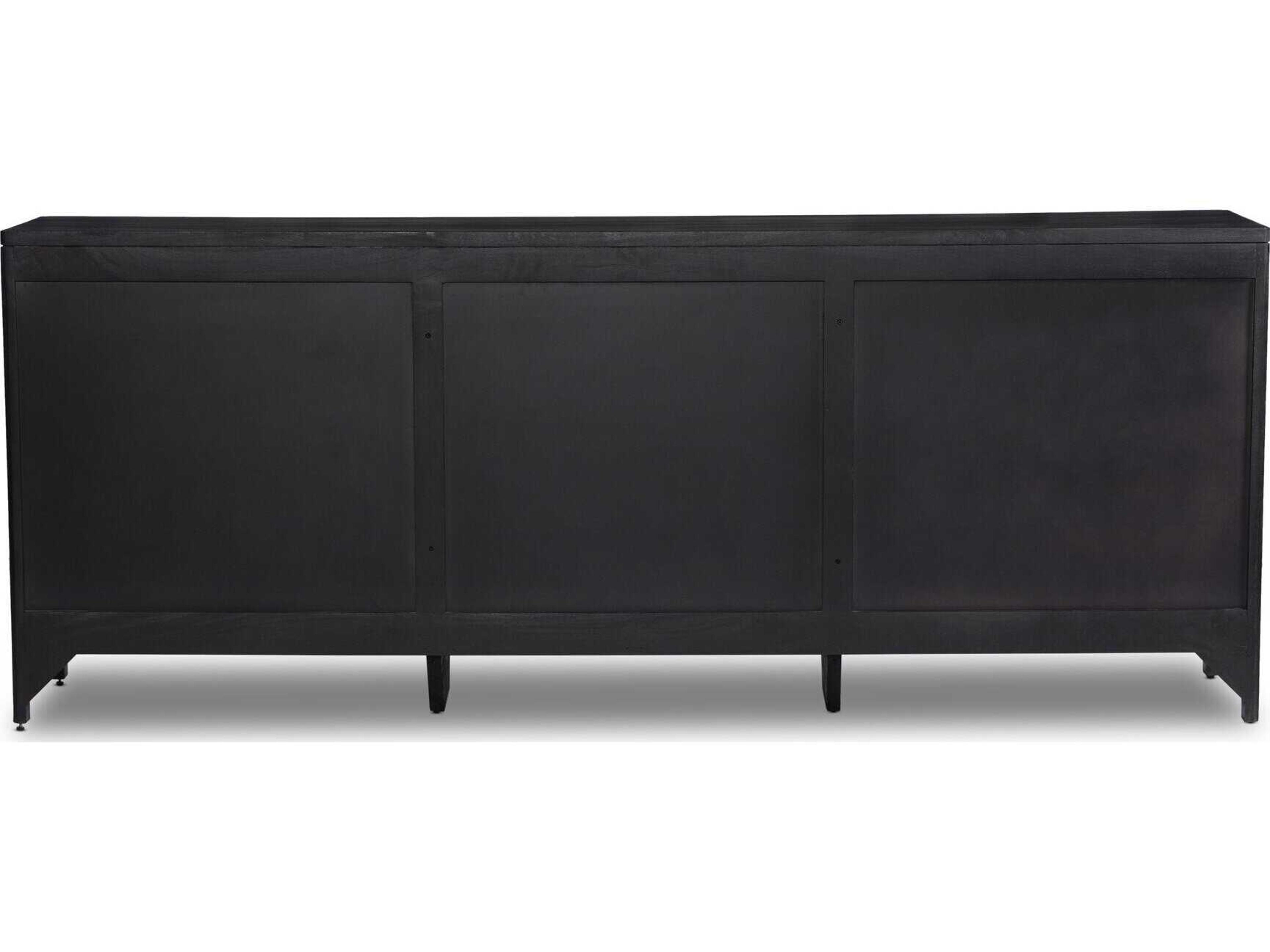 Four Hands Prescott Sydney Black Cane Mango Wood 9 Drawer Dresser