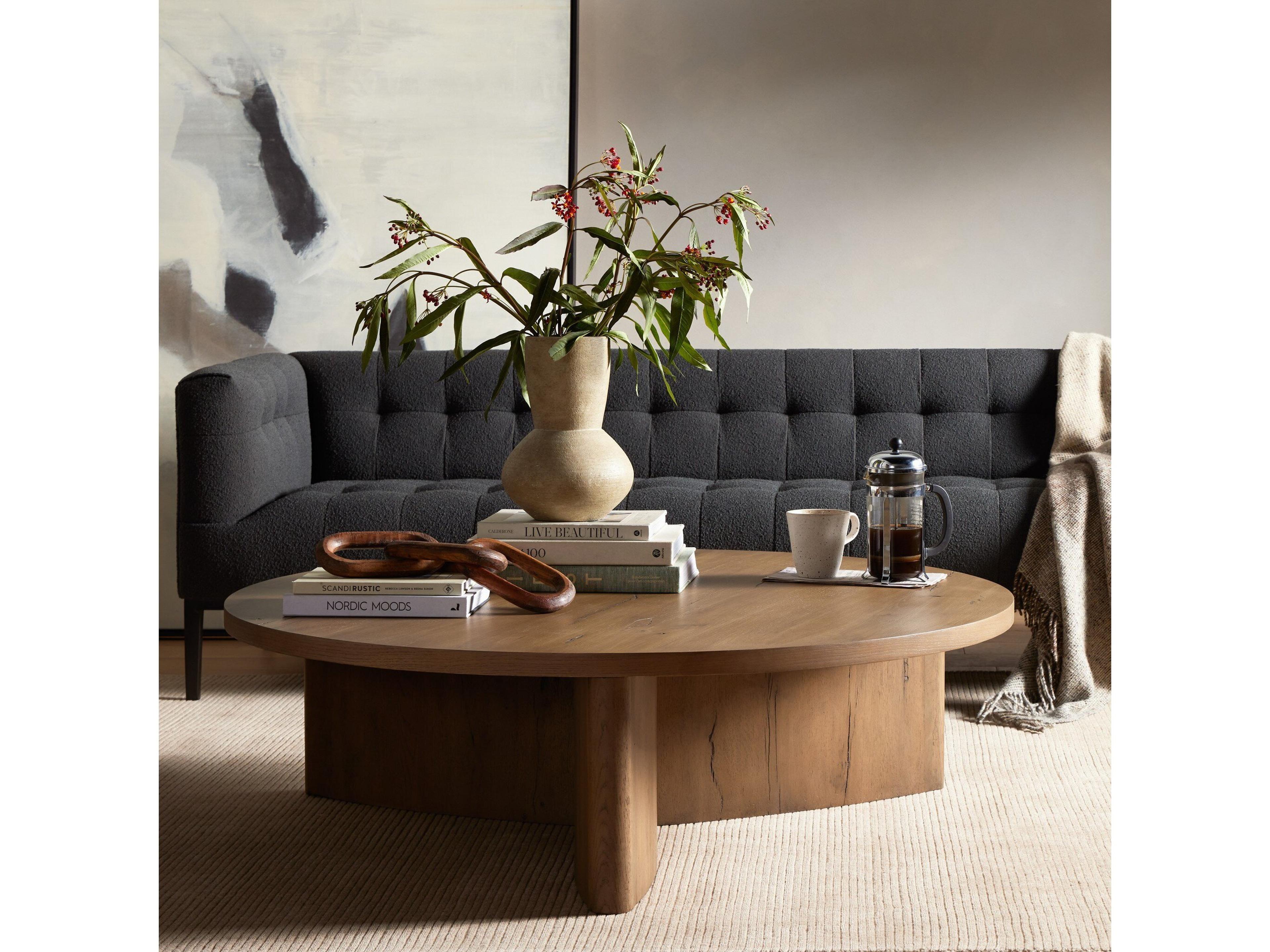 Four Hands Bina Toli Rustic Grey Veneer Coffee Table