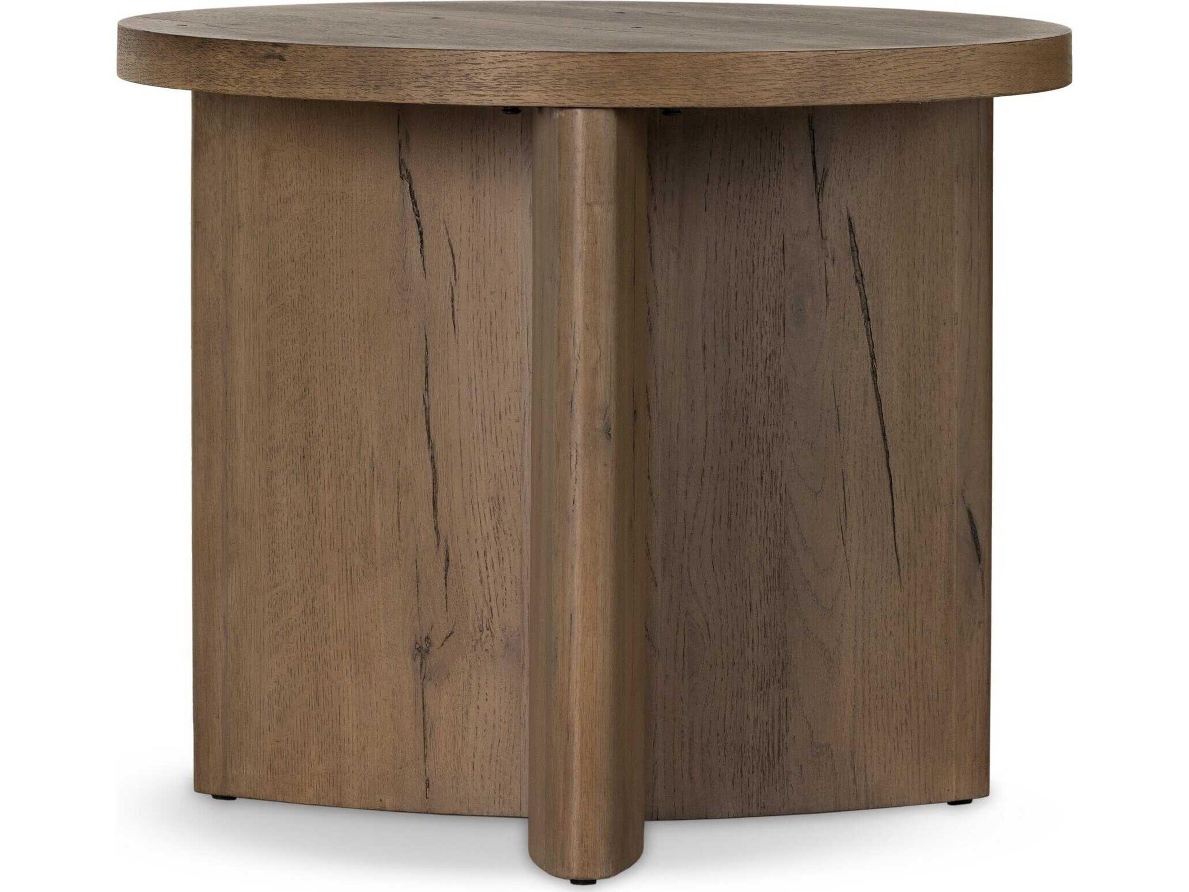 Four Hands Bina Toli Rustic Grey Veneer End Table
