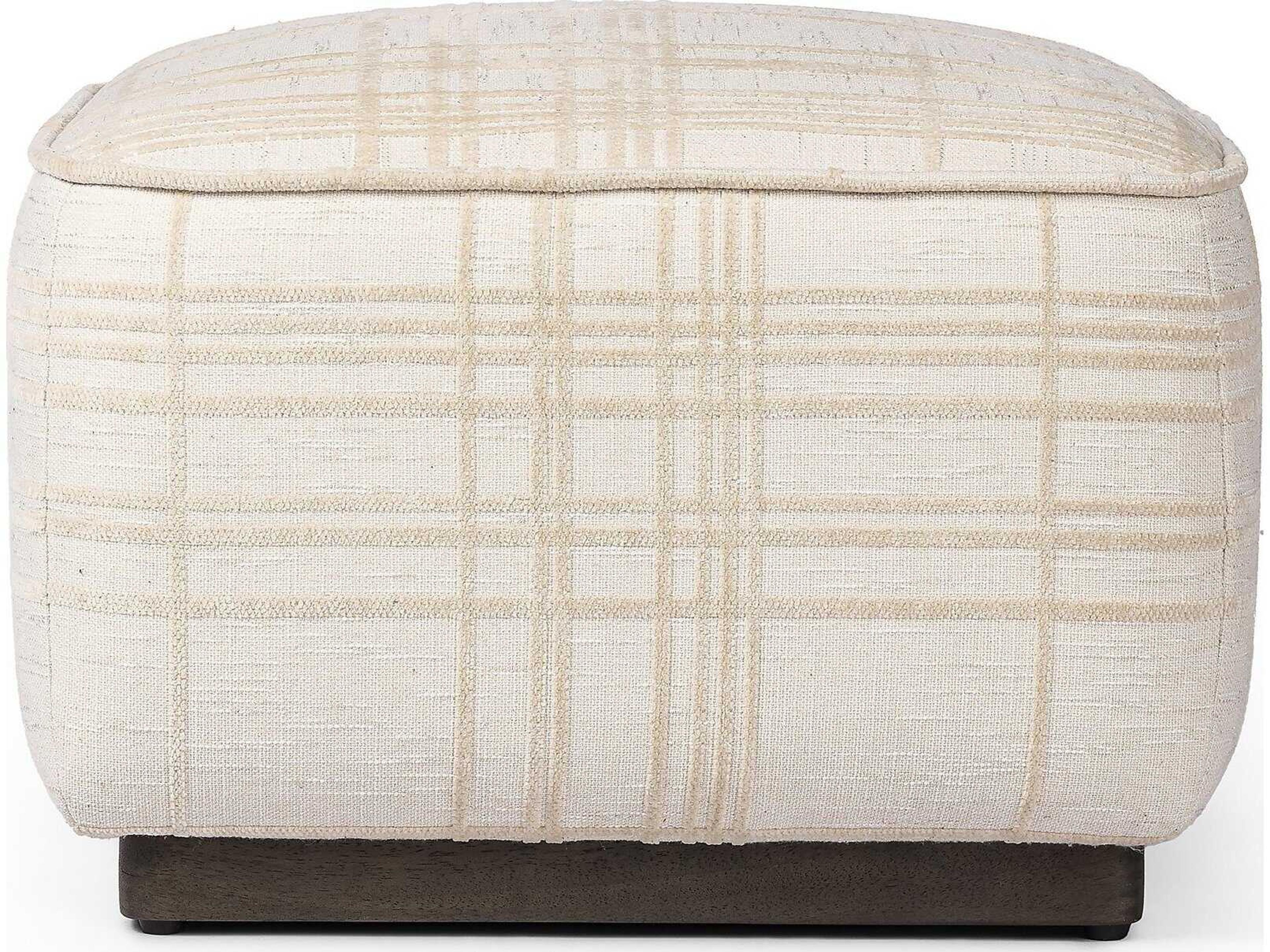 Globetrotter Sinclair Beige Upholstered Ottoman