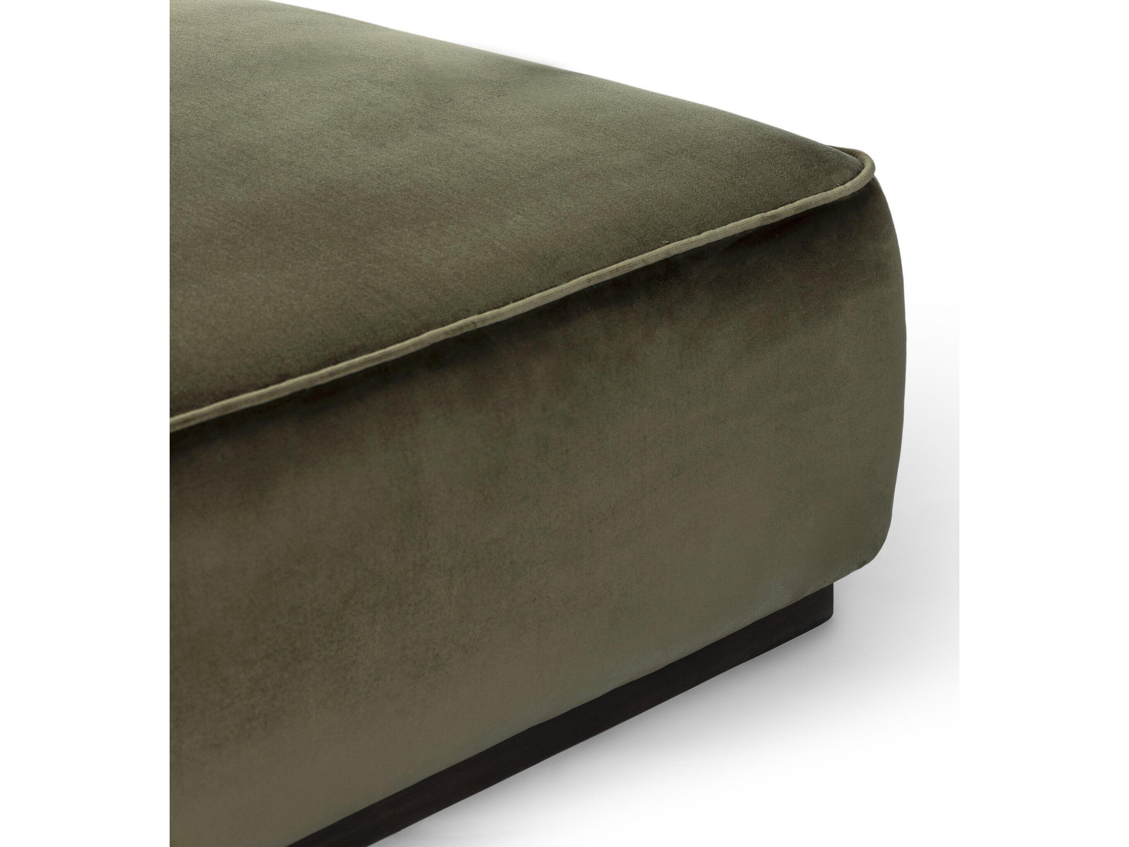 Luxecor Globetrotter Sinclair Surrey Olive Upholstered Square Ottoman