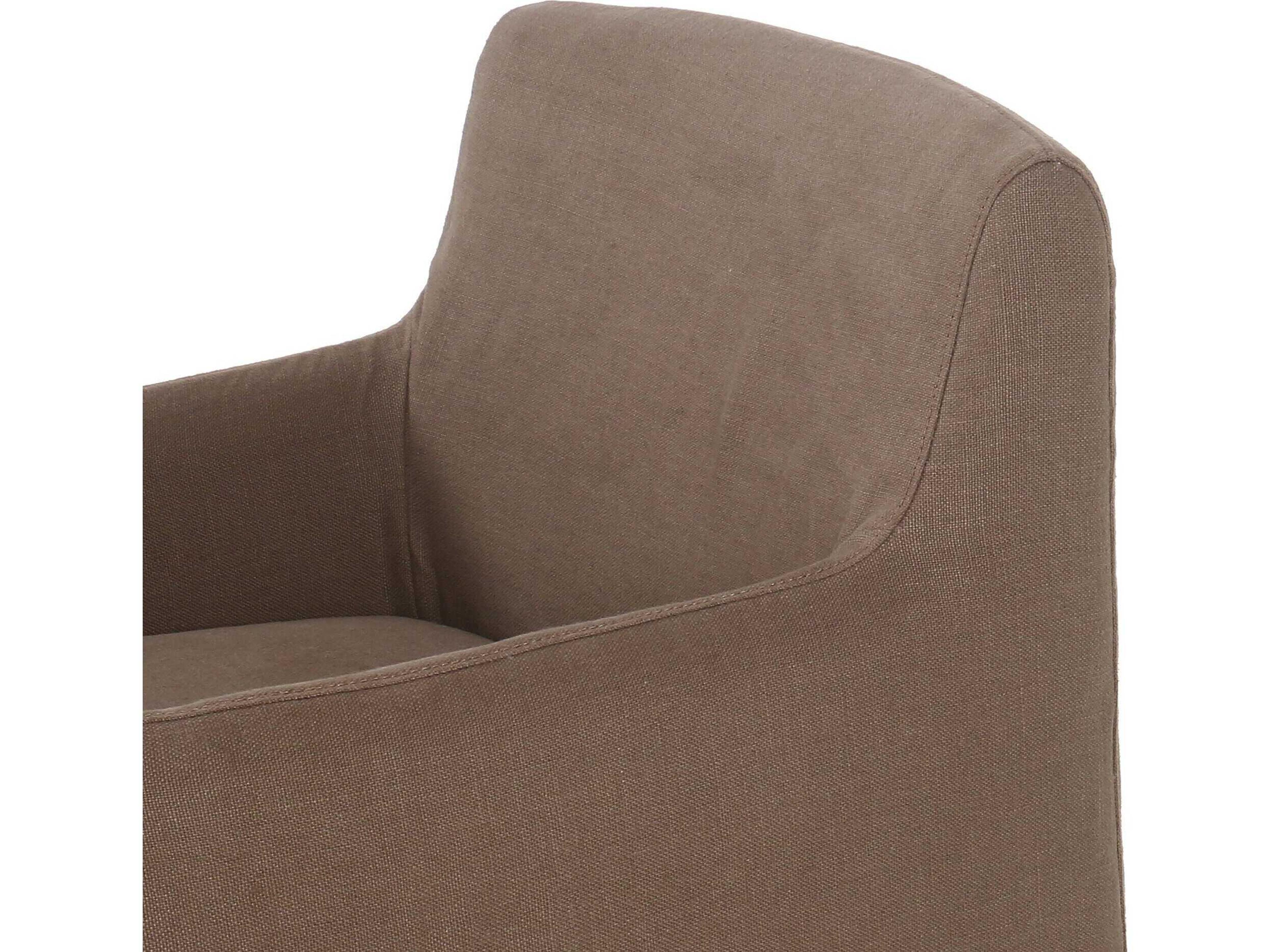 Four Hands Kensington Brown Upholstered Arm Dining Chair