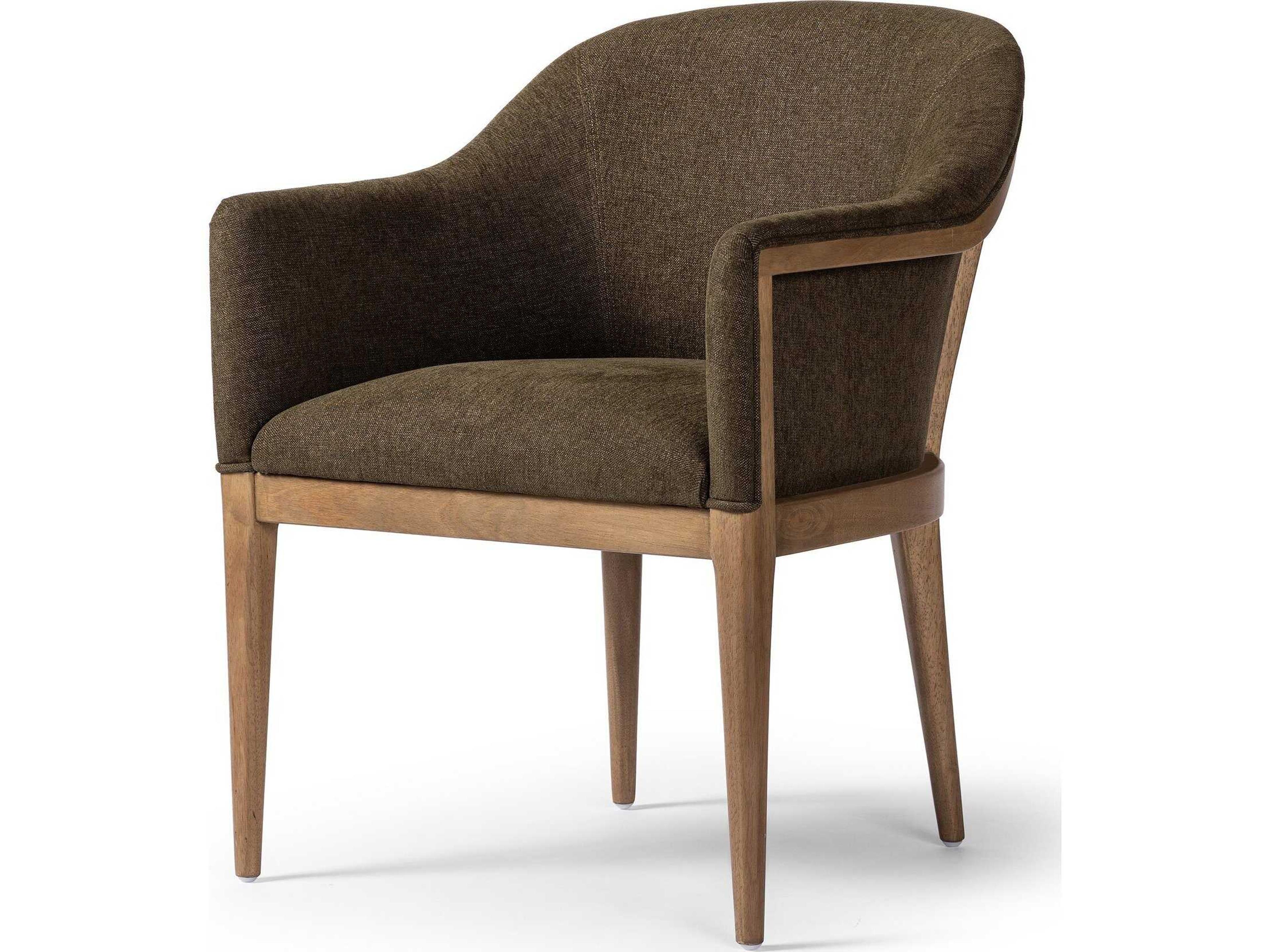 Westgate Parrawood Green Upholstered Arm Dining Chair