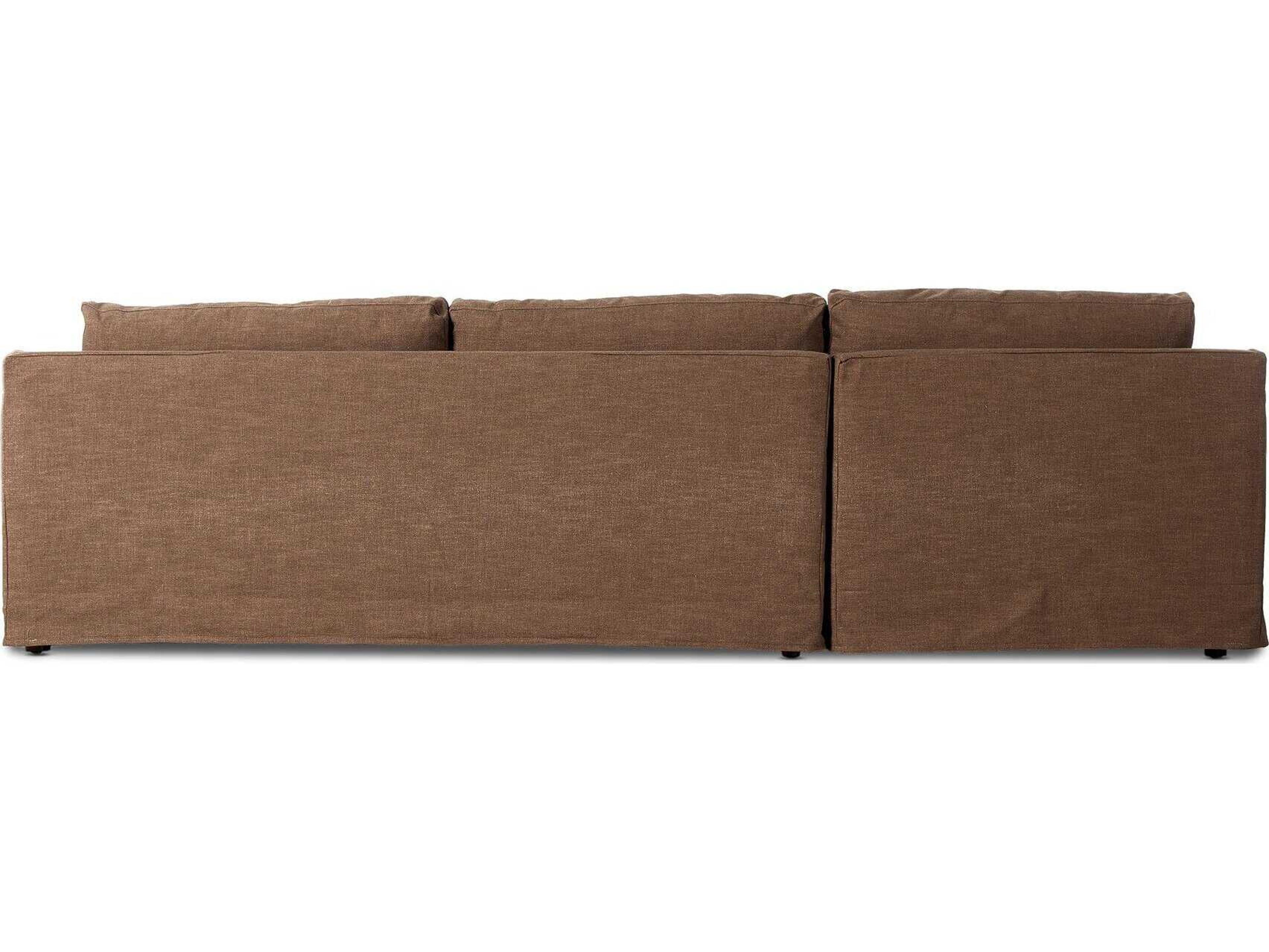 Four Hands Helm Brown Upholstered Sectional Sofa