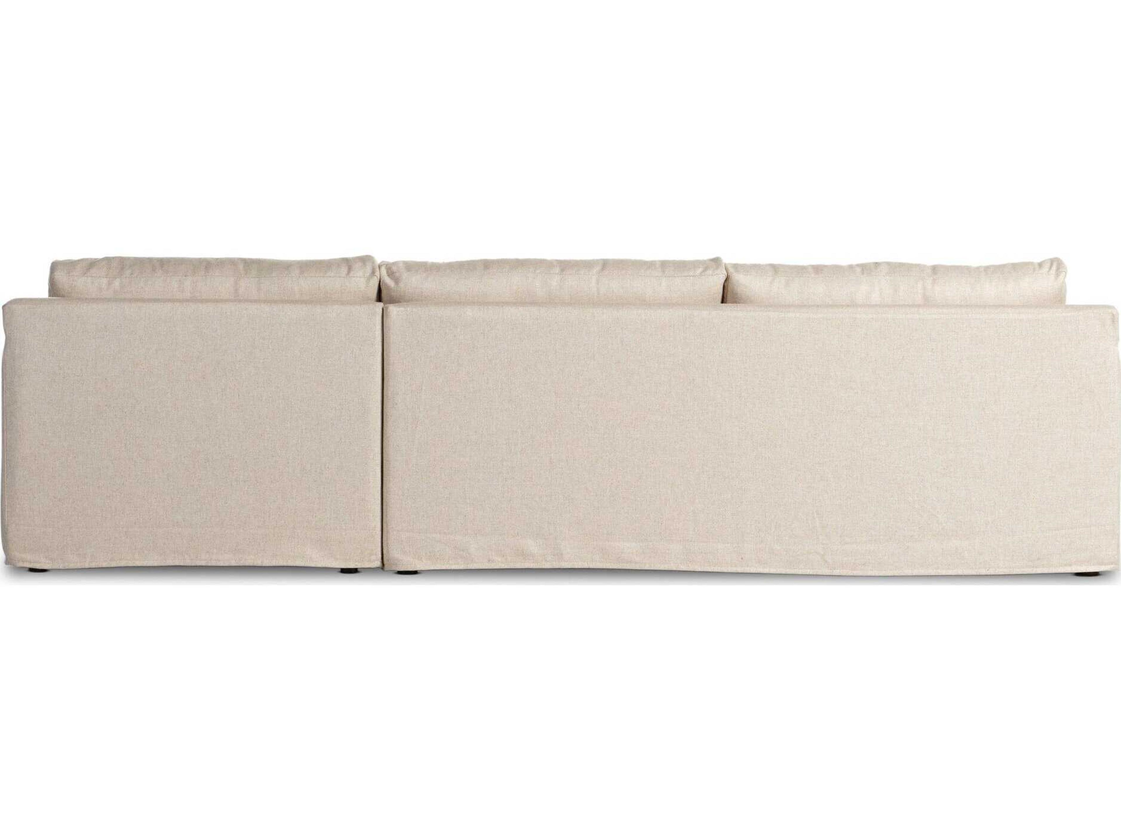 Four Hands Helm Hampton 2 - Piece Beige Upholstered Sectional Sofa with RAF Chaise