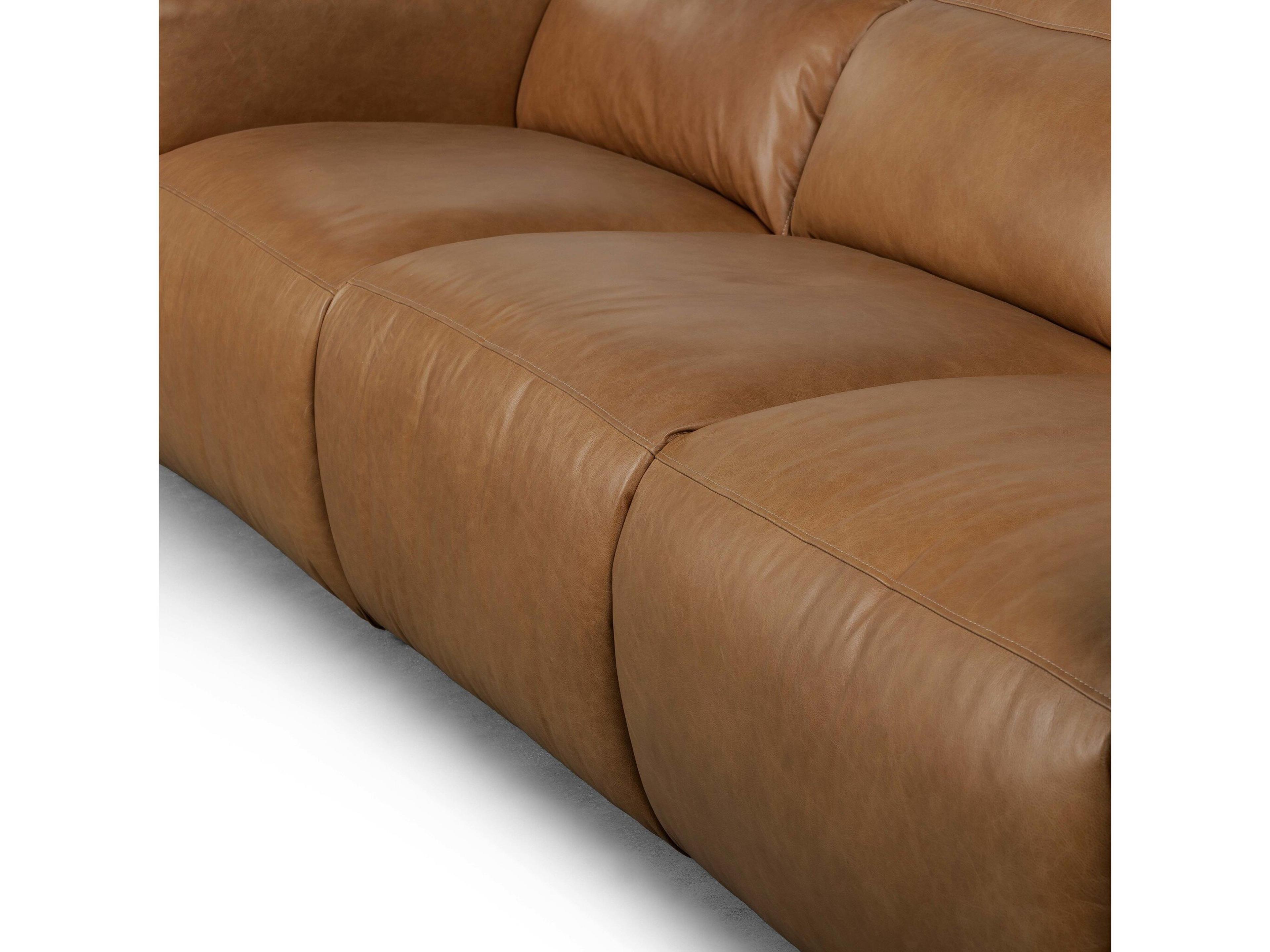 Luxecor Globetrotter Radley Power Recliner 3 - Piece Wide Brown Leather Sofa